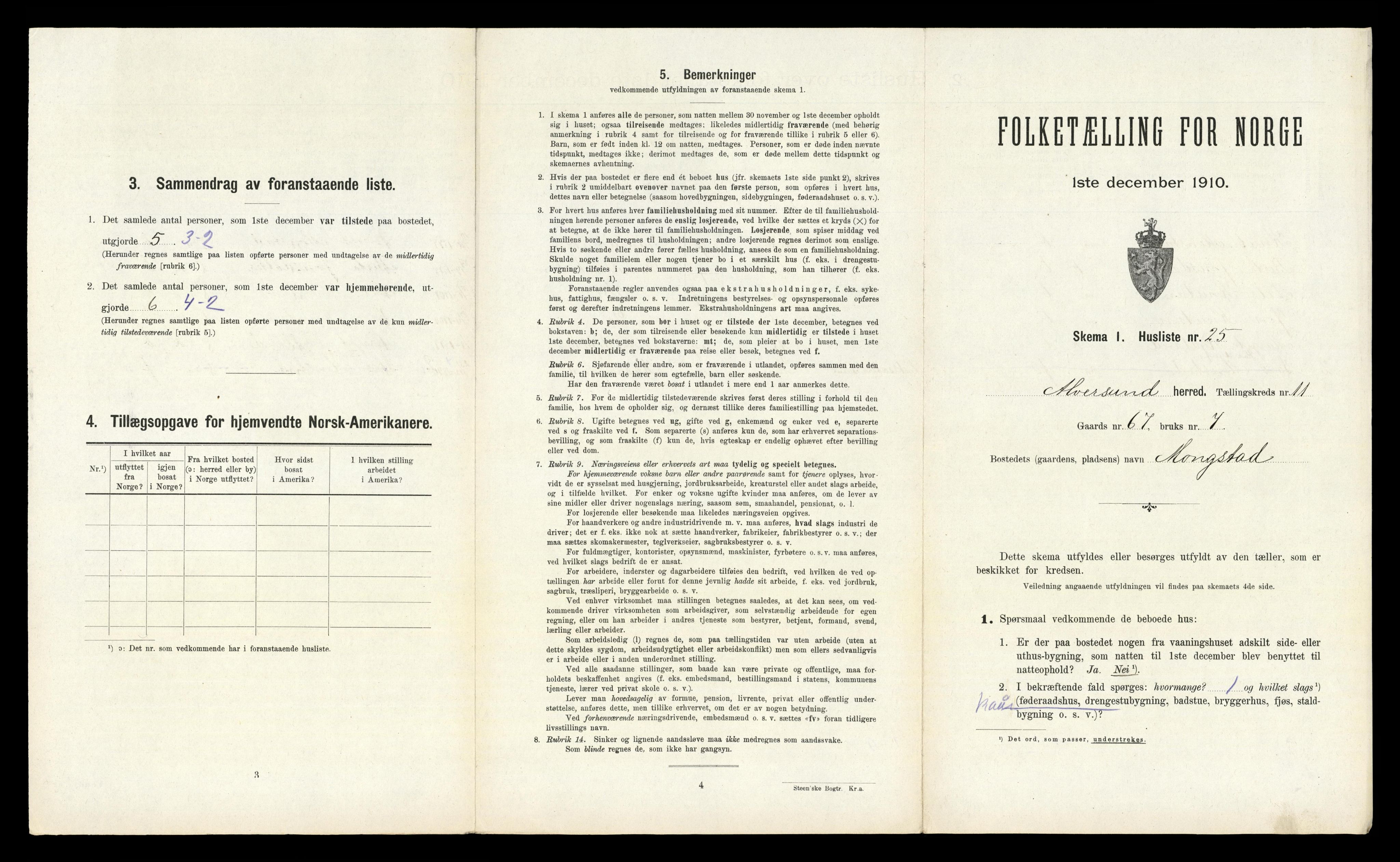 RA, Folketelling 1910 for 1257 Alversund herred, 1910, s. 874