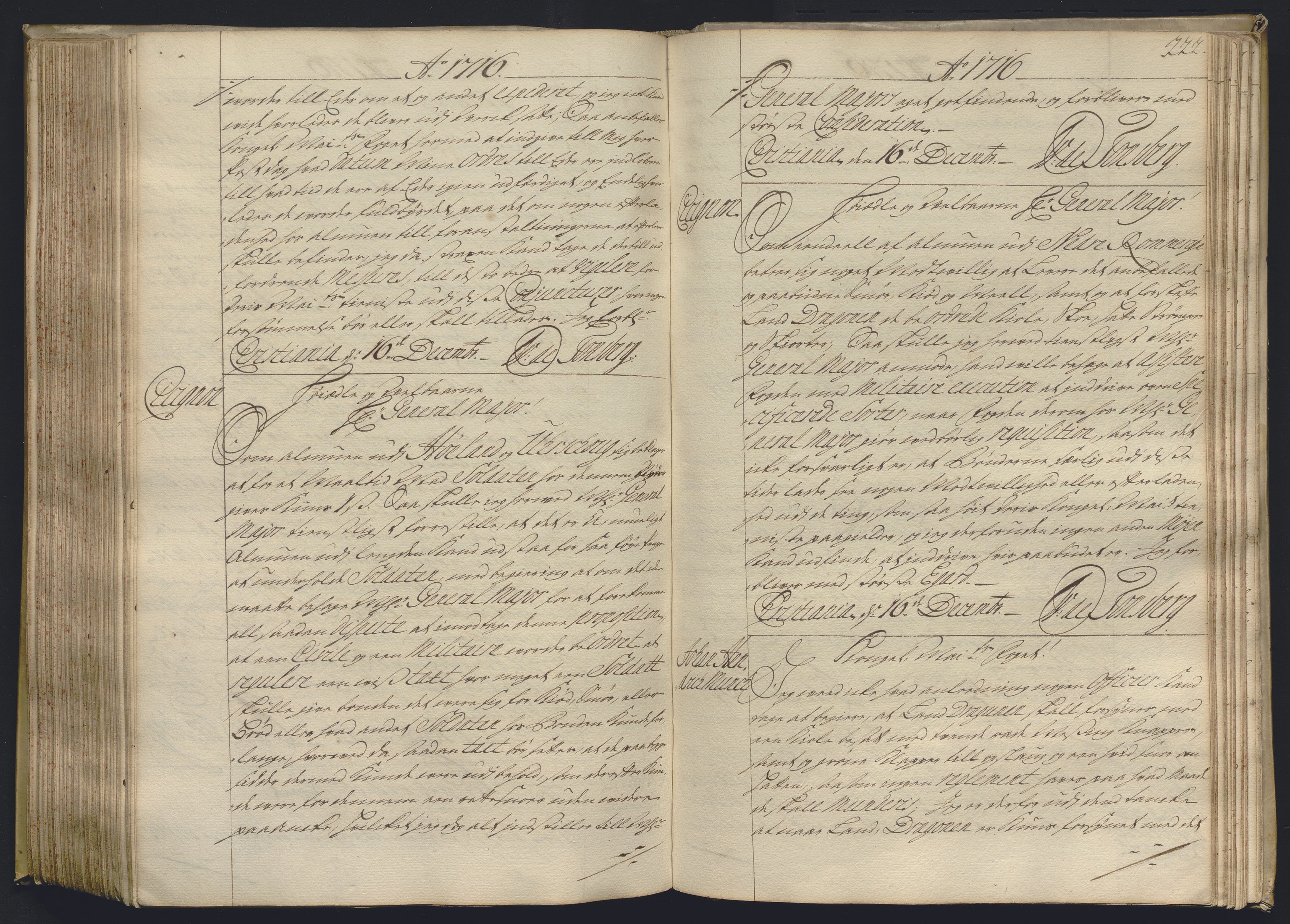 Kristiania stiftamt, AV/SAO-A-10386/B/Ba/L0004: Kopibok, 1715-1717, s. 221b-222a