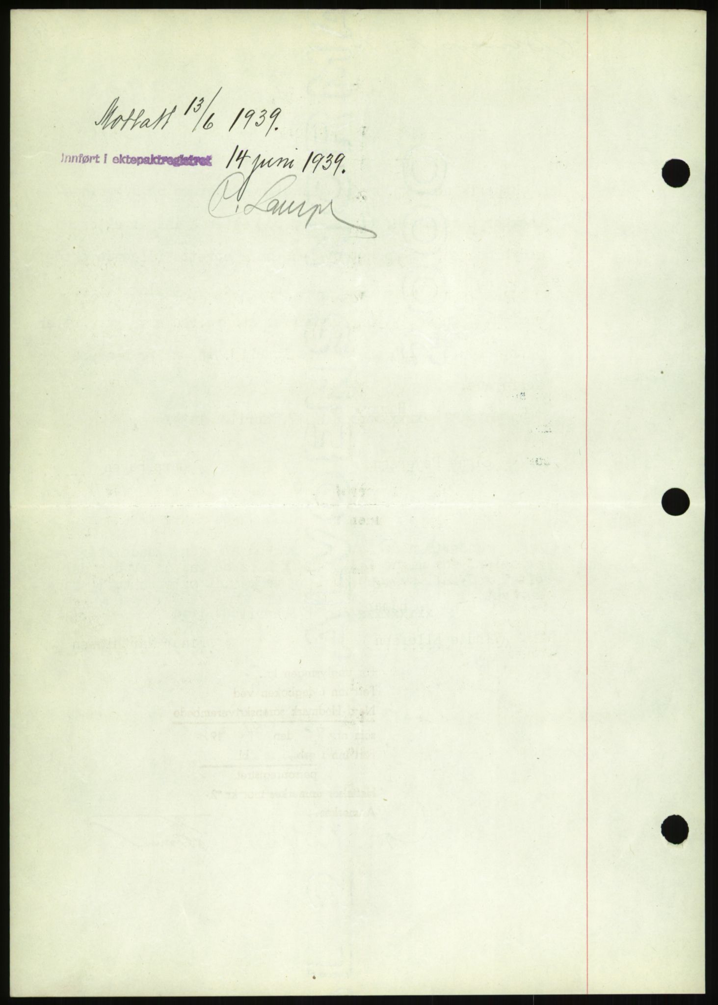 Oslo byskriverembete, AV/SAO-A-10227/2/G/Gb/L0034: Tinglyste ektepakter, Hedmark, bind 3-4, 1939-1948