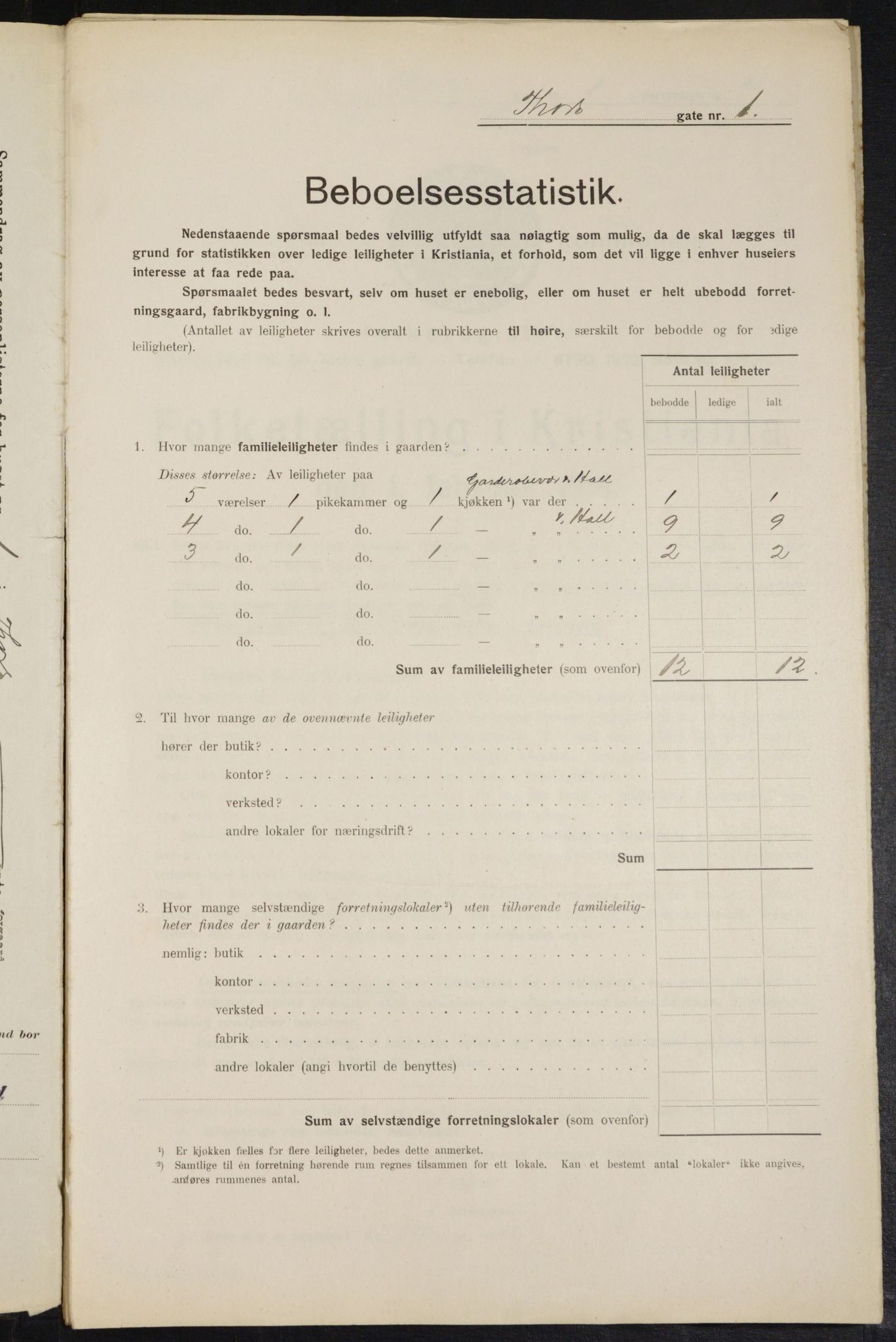 OBA, Kommunal folketelling 1.2.1914 for Kristiania, 1914, s. 115136