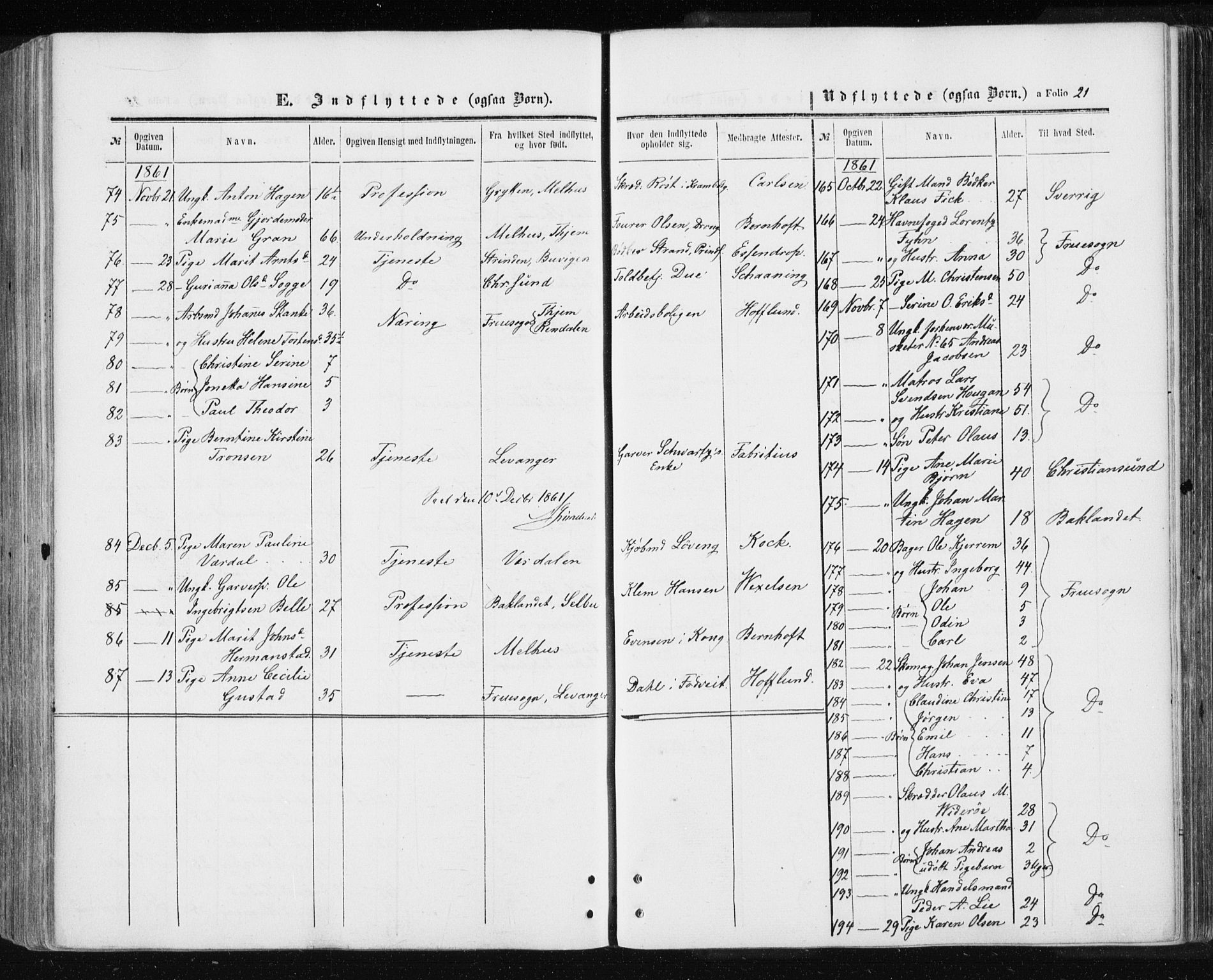 Ministerialprotokoller, klokkerbøker og fødselsregistre - Sør-Trøndelag, SAT/A-1456/601/L0053: Ministerialbok nr. 601A21, 1857-1865, s. 21