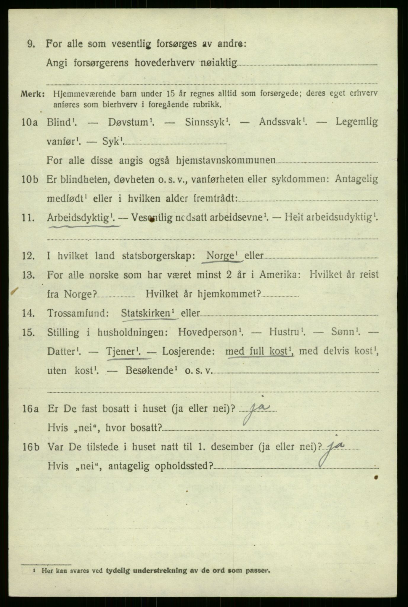 SAB, Folketelling 1920 for 1421 Aurland herred, 1920, s. 1833