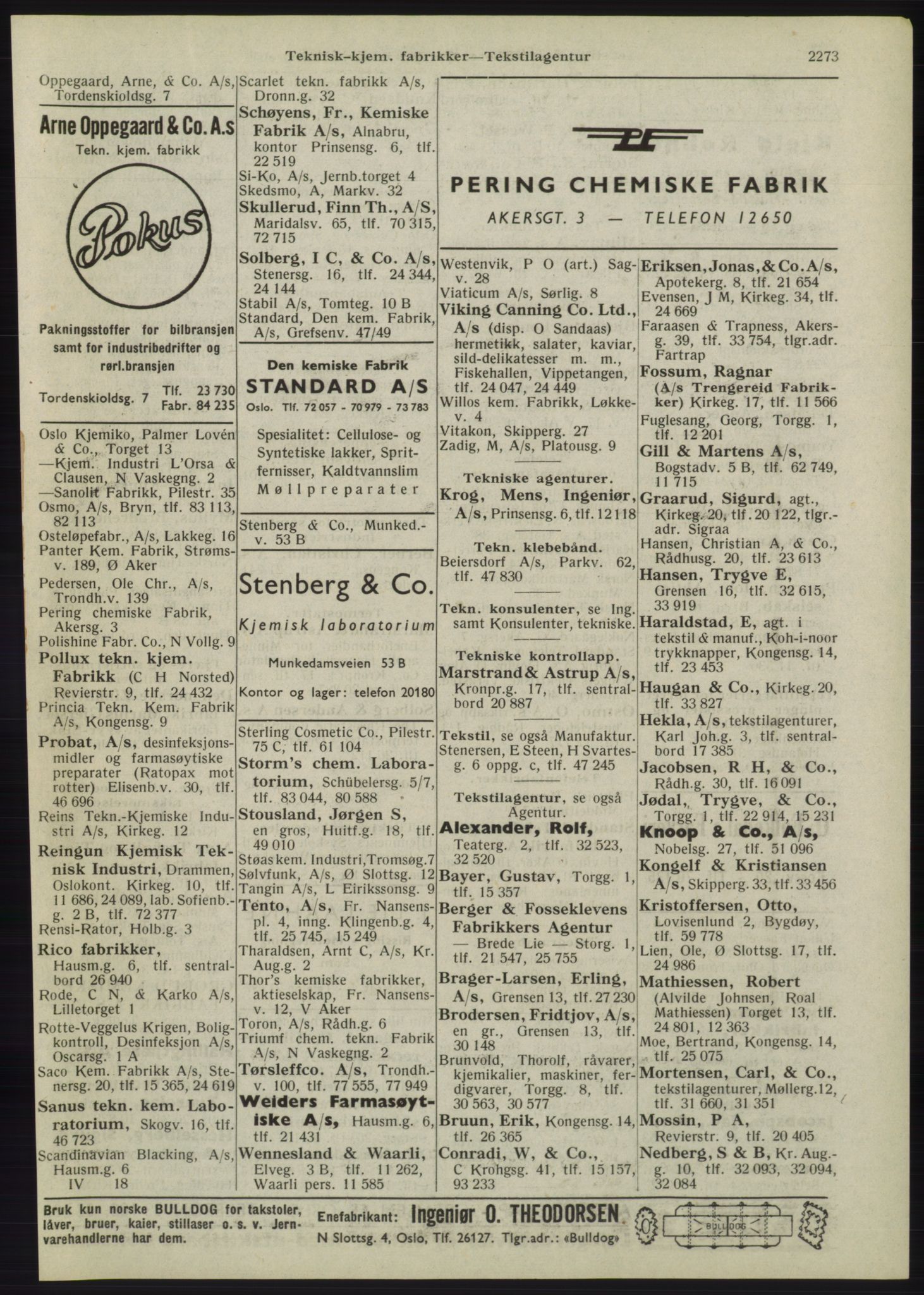 Kristiania/Oslo adressebok, PUBL/-, 1945, s. 2189