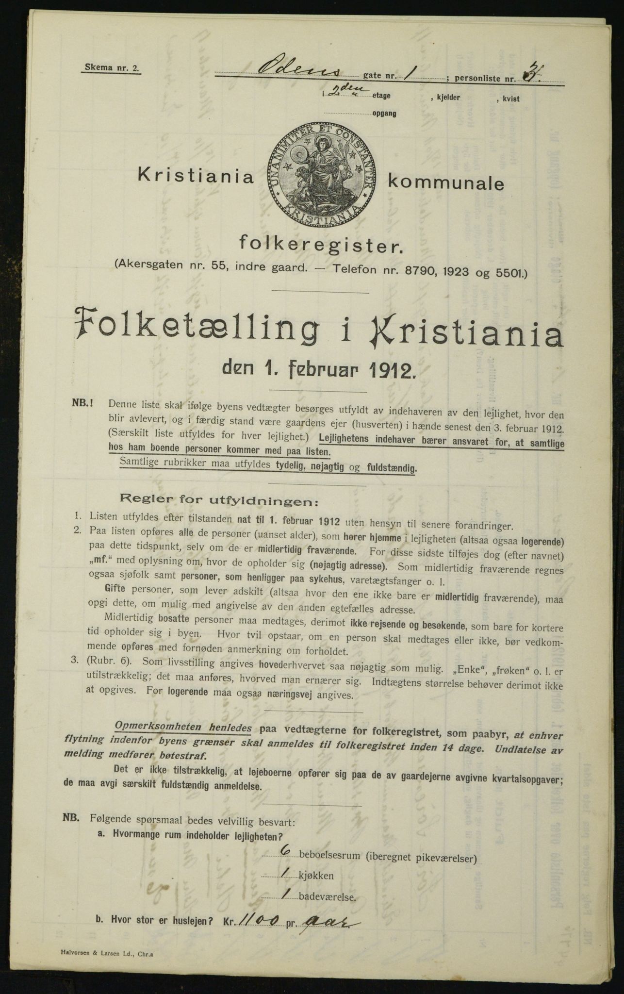 OBA, Kommunal folketelling 1.2.1912 for Kristiania, 1912, s. 75180