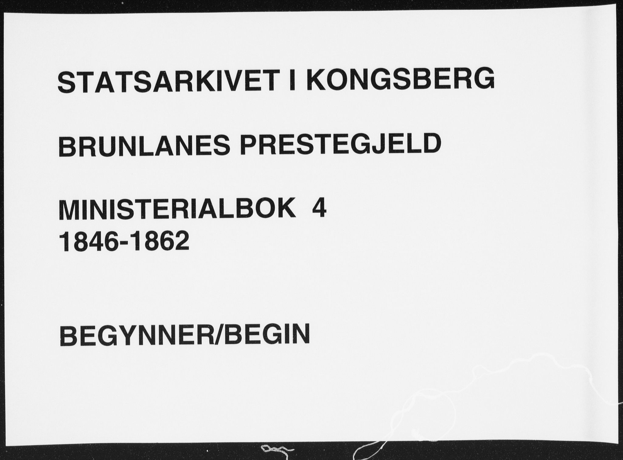 Brunlanes kirkebøker, SAKO/A-342/F/Fa/L0004: Ministerialbok nr. I 4, 1846-1862