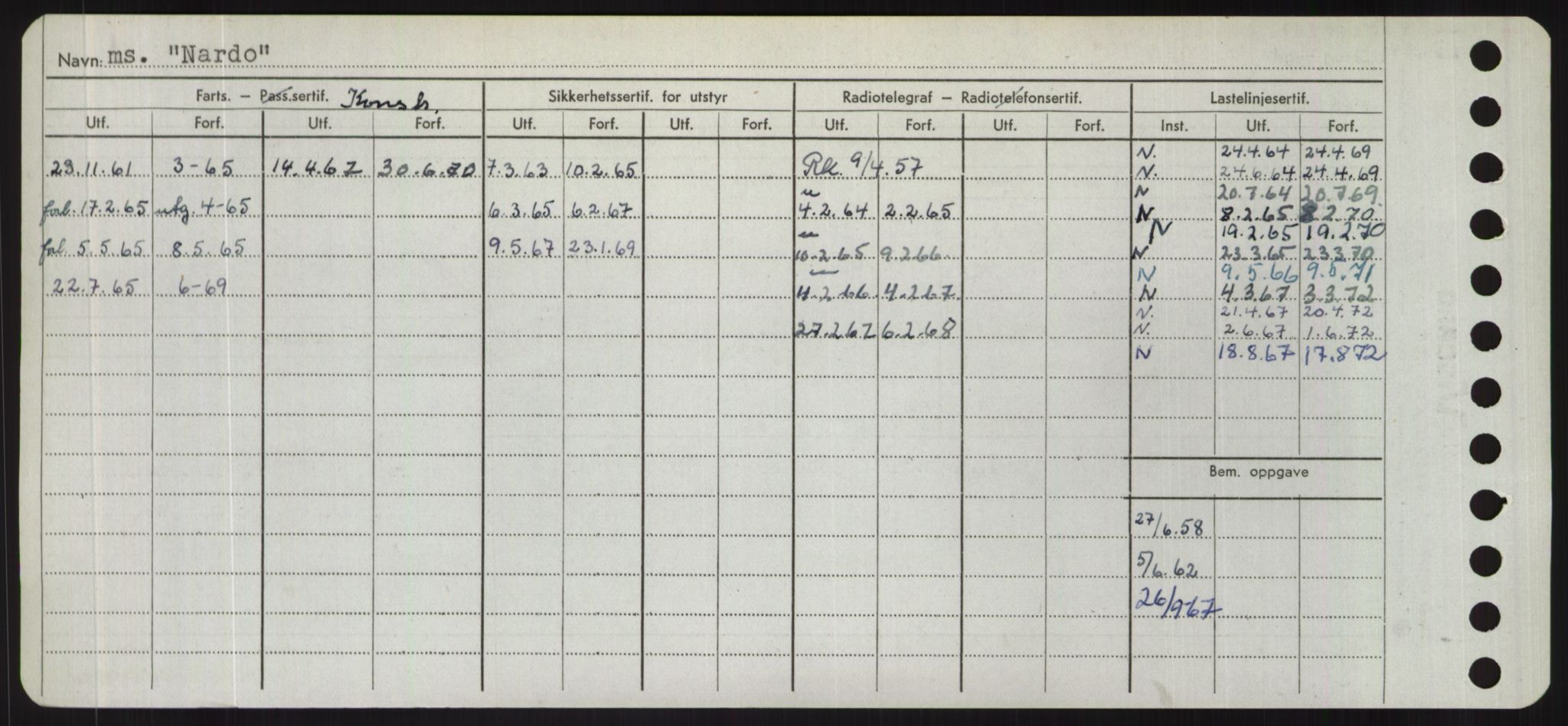 Sjøfartsdirektoratet med forløpere, Skipsmålingen, RA/S-1627/H/Hd/L0026: Fartøy, N-Norhol, s. 54