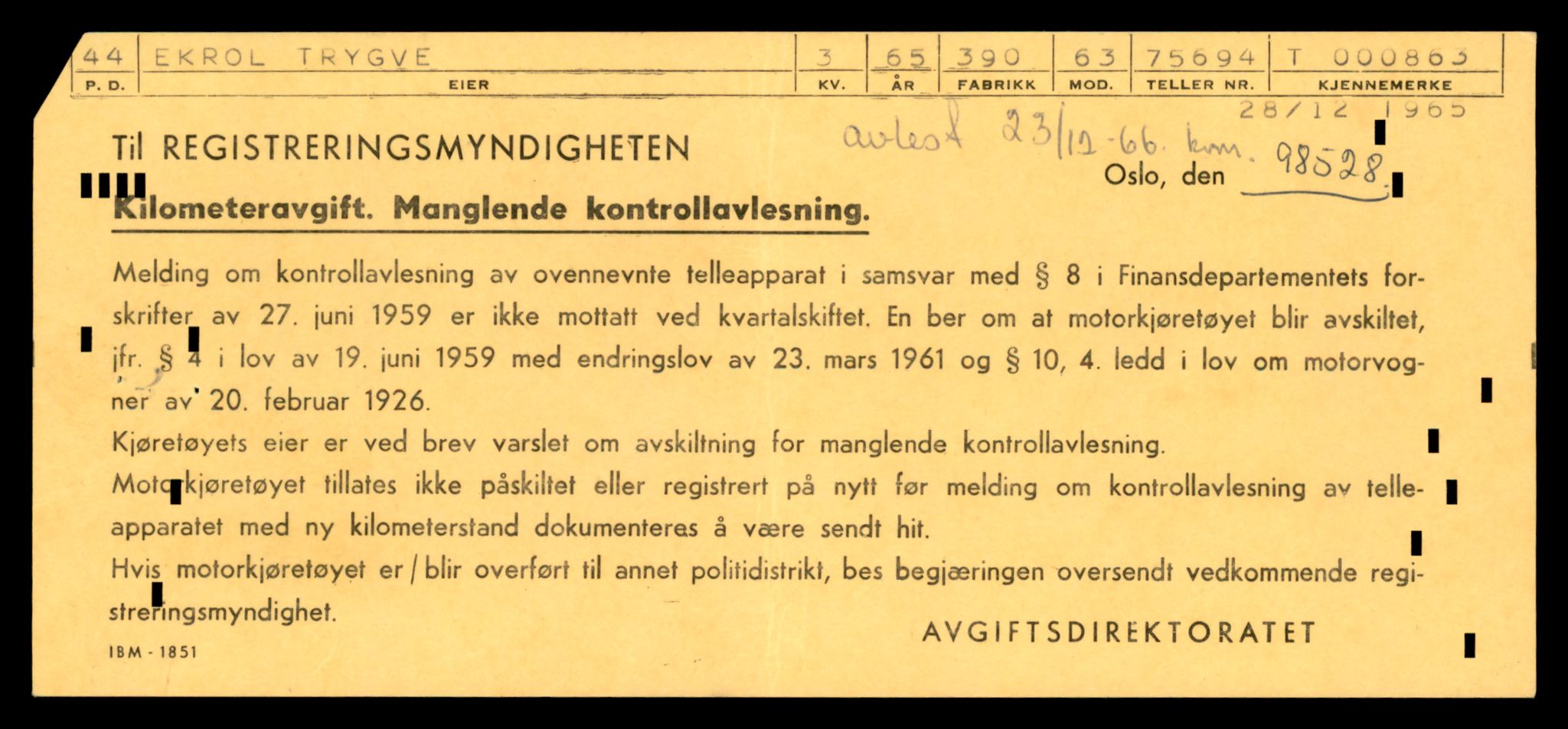 Møre og Romsdal vegkontor - Ålesund trafikkstasjon, AV/SAT-A-4099/F/Fe/L0008: Registreringskort for kjøretøy T 747 - T 894, 1927-1998, s. 2624
