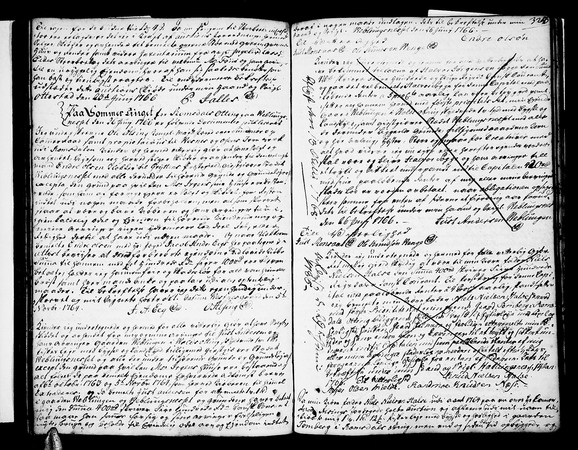 Romsdal sorenskriveri, SAT/A-4149/1/2/2C/L0003: Pantebok nr. 3, 1747-1767, s. 323