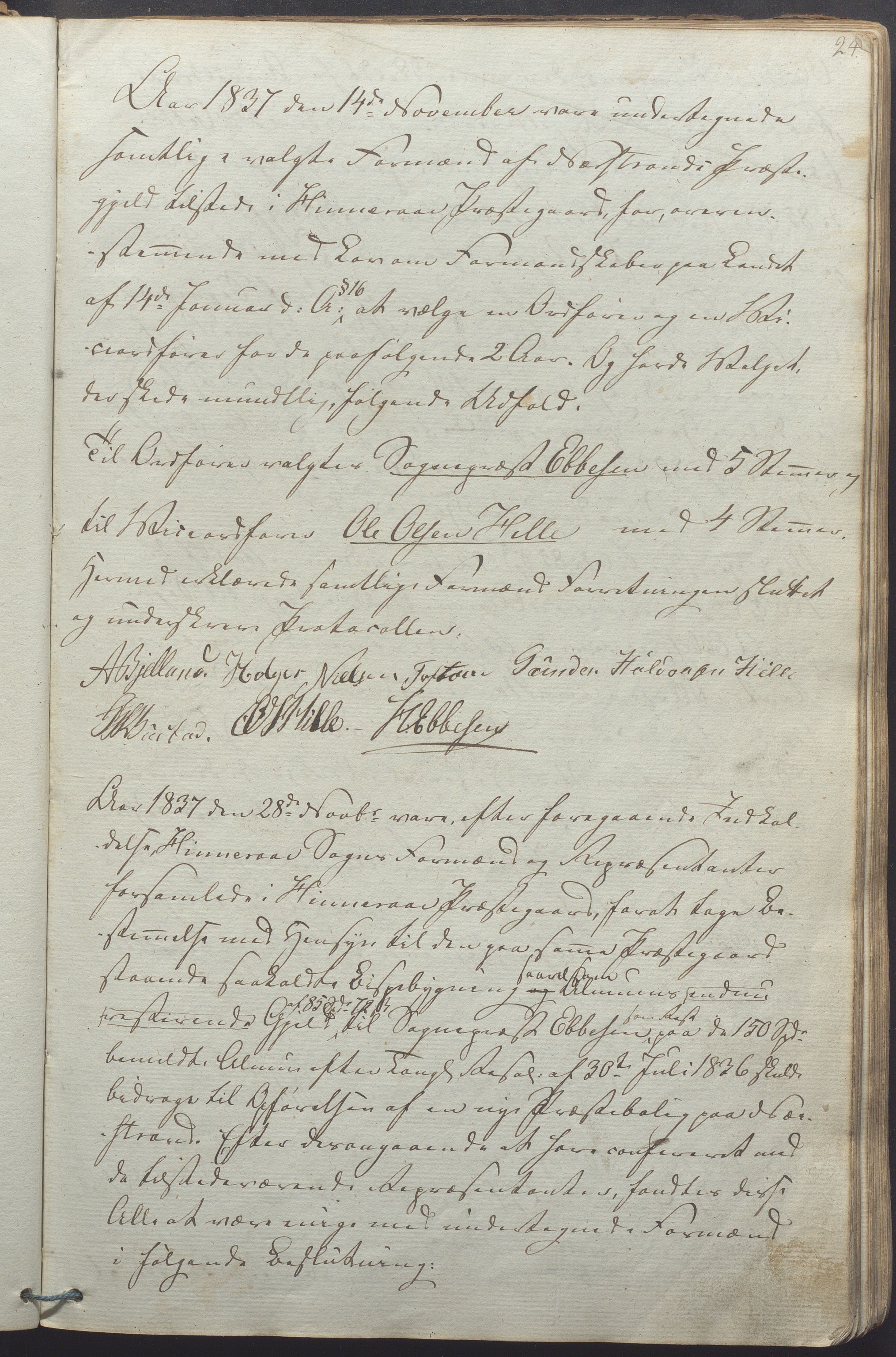 Nedstrand kommune - Formannskapet, IKAR/K-100244/A/Aa/L0001: Møtebok, 1837-1875, s. 24a