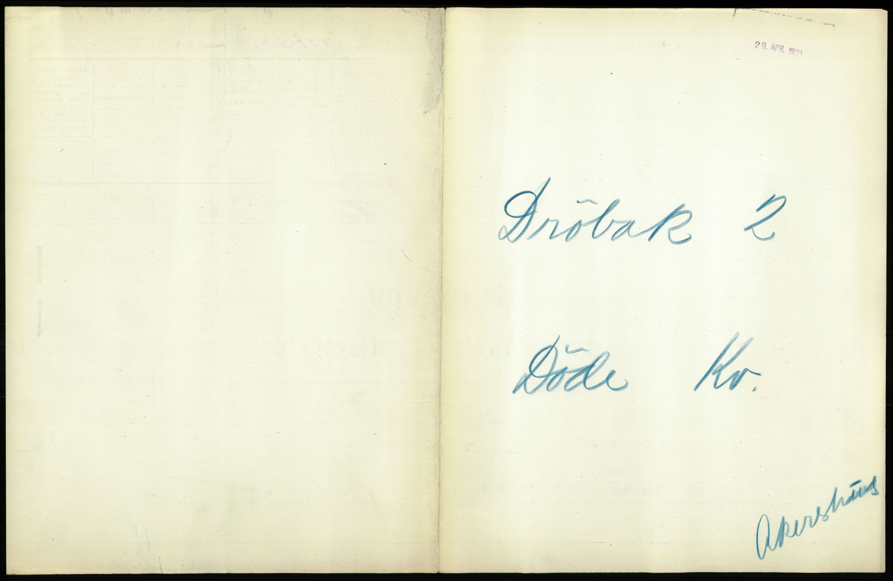 Statistisk sentralbyrå, Sosiodemografiske emner, Befolkning, RA/S-2228/D/Df/Dfb/Dfbj/L0007: Akershus fylke: Døde. Bygder og byer., 1920, s. 501