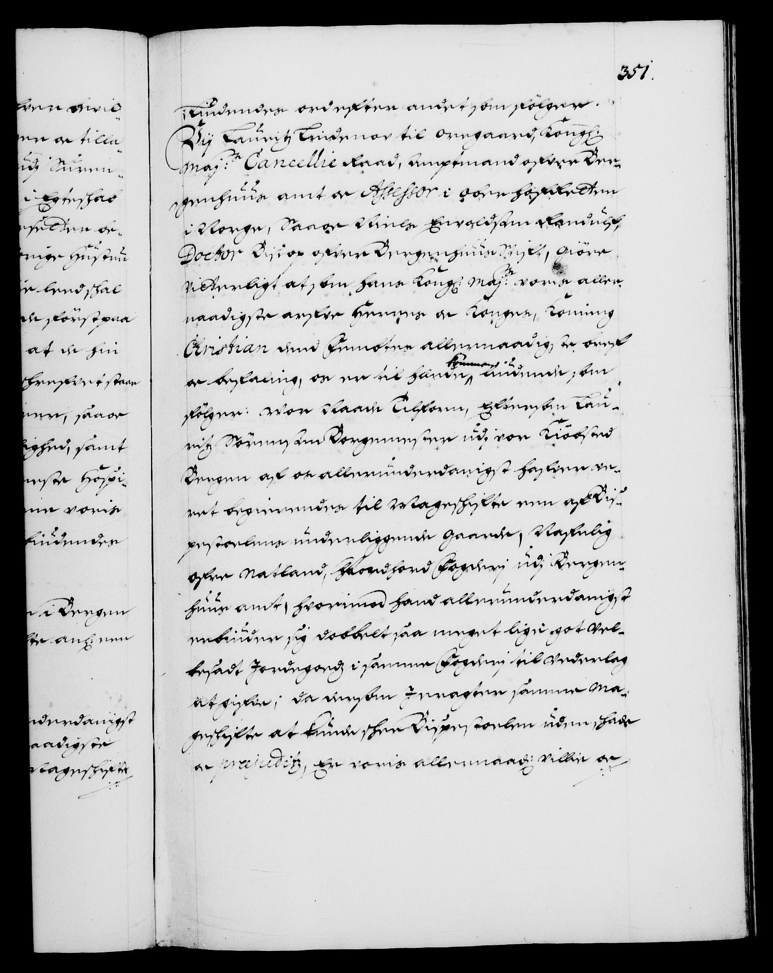 Danske Kanselli 1572-1799, RA/EA-3023/F/Fc/Fca/Fcaa/L0013: Norske registre (mikrofilm), 1681-1684, s. 351a