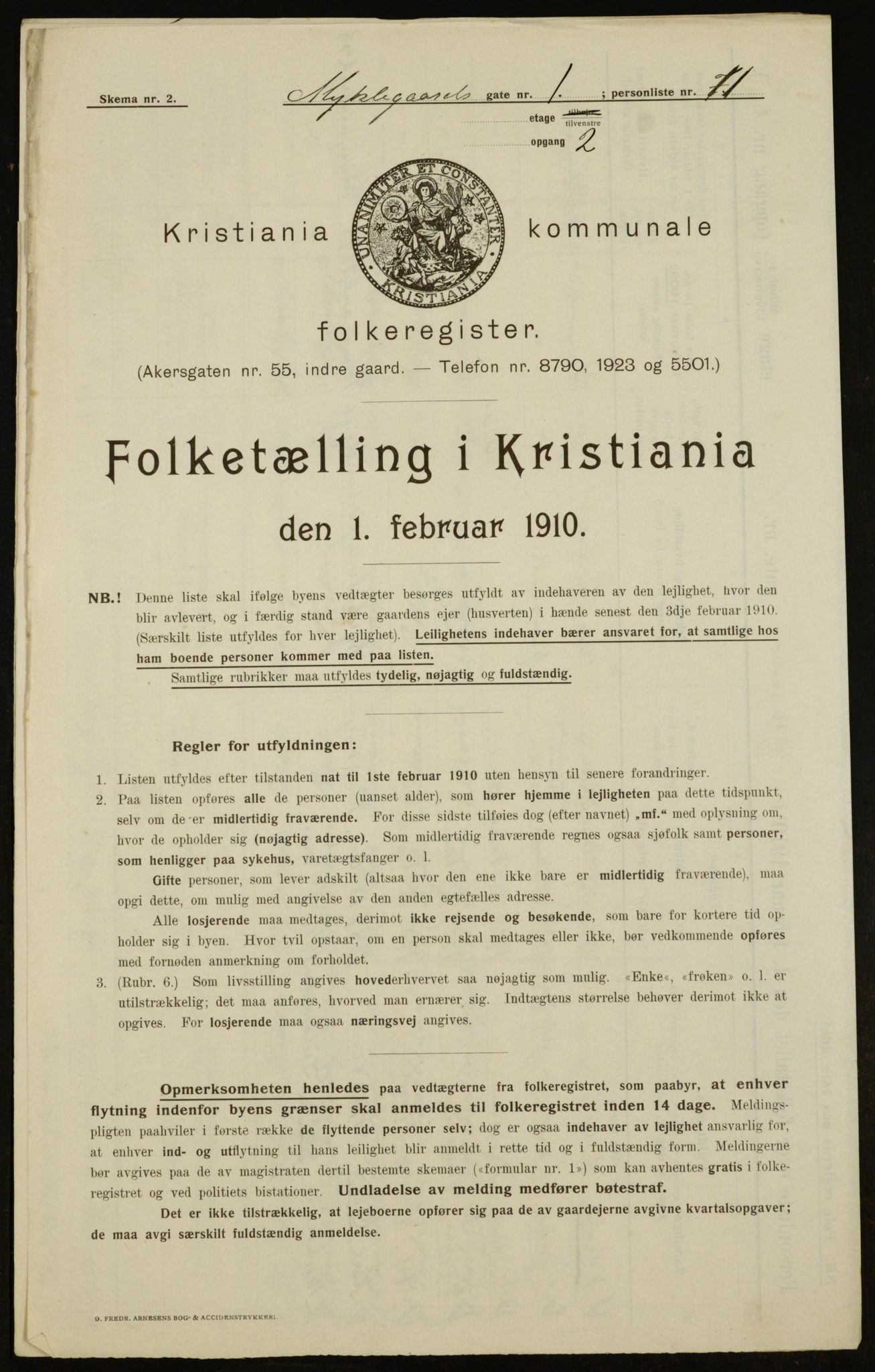 OBA, Kommunal folketelling 1.2.1910 for Kristiania, 1910, s. 65843