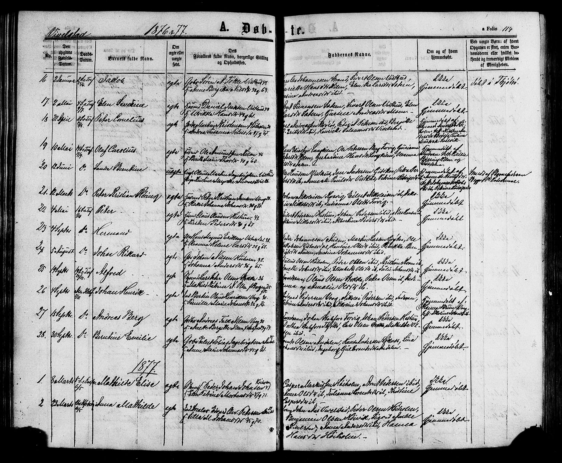 Ministerialprotokoller, klokkerbøker og fødselsregistre - Nordland, SAT/A-1459/817/L0262: Ministerialbok nr. 817A03 /2, 1867-1877, s. 114