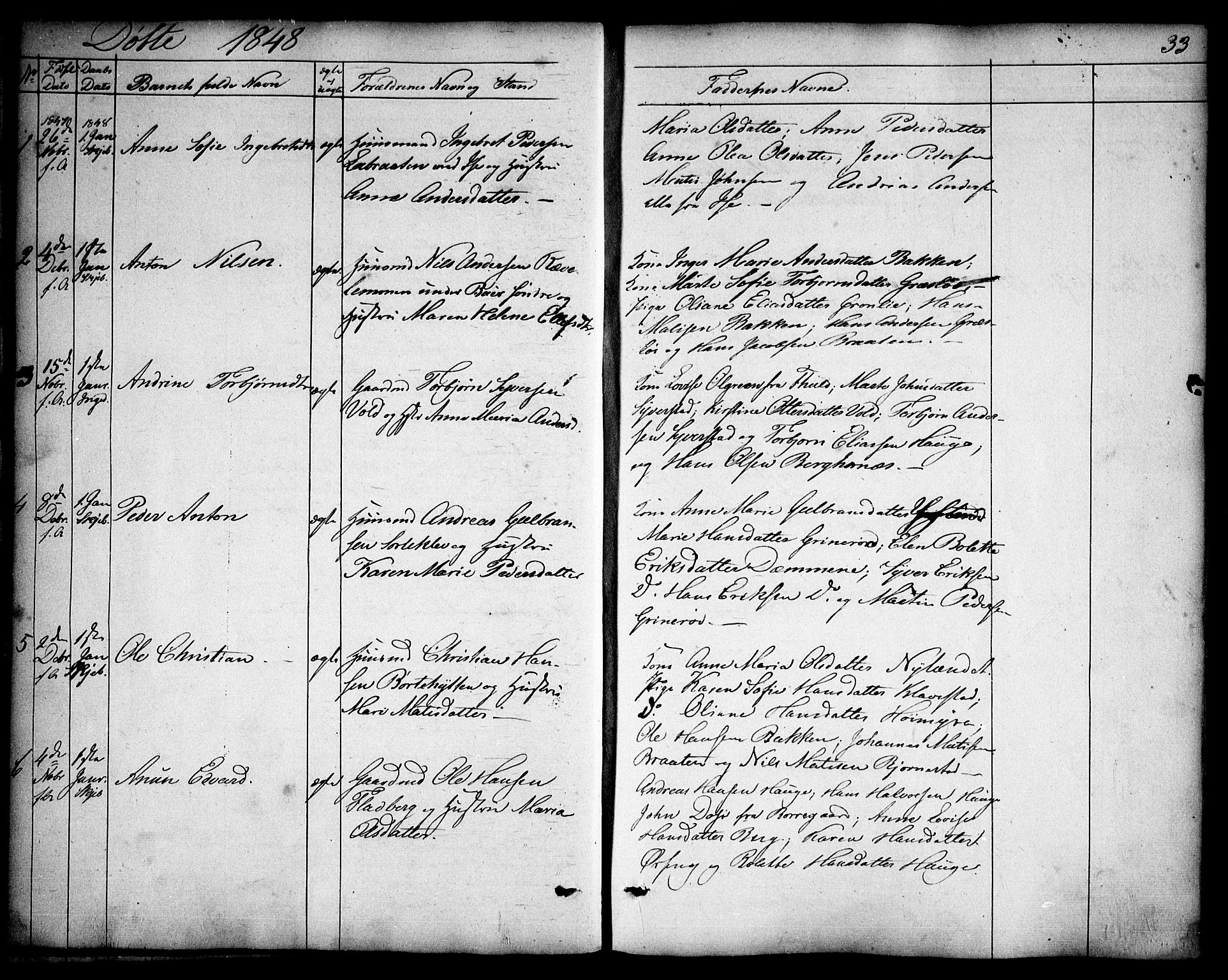 Skjeberg prestekontor Kirkebøker, SAO/A-10923/F/Fa/L0006: Ministerialbok nr. I 6, 1846-1858, s. 33