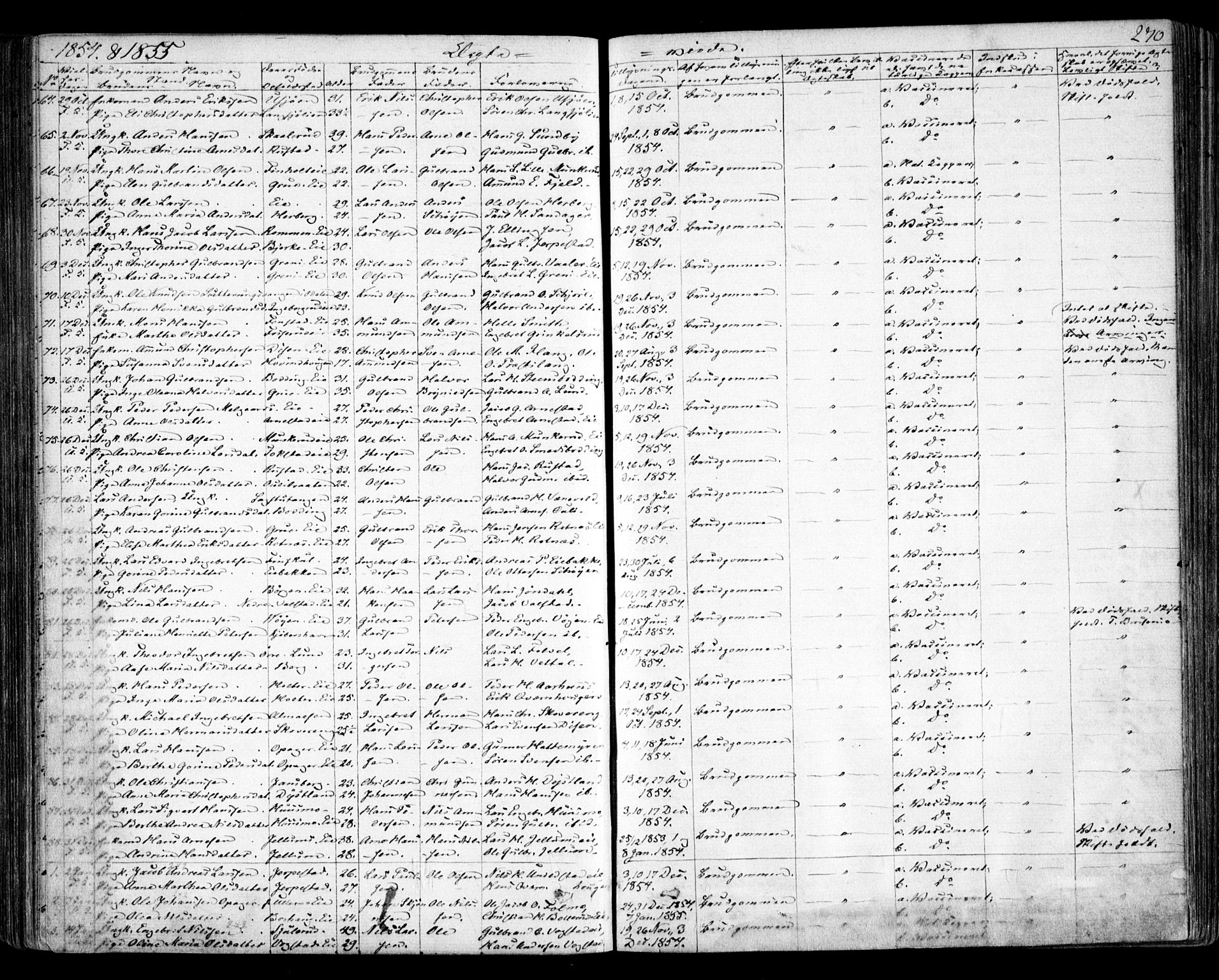 Nes prestekontor Kirkebøker, AV/SAO-A-10410/F/Fa/L0007: Ministerialbok nr. I 7, 1846-1858, s. 270