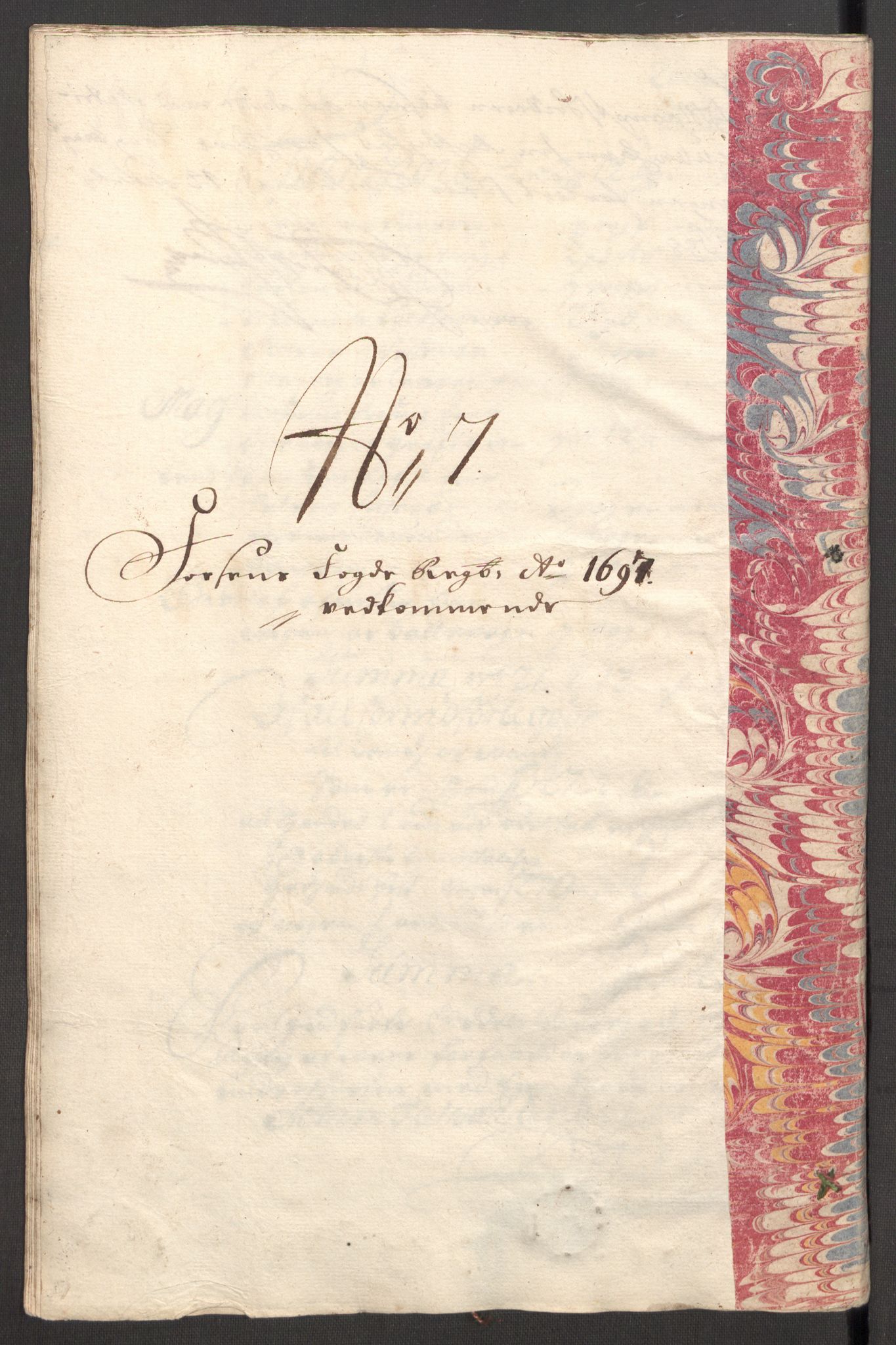 Rentekammeret inntil 1814, Reviderte regnskaper, Fogderegnskap, RA/EA-4092/R57/L3852: Fogderegnskap Fosen, 1697, s. 121