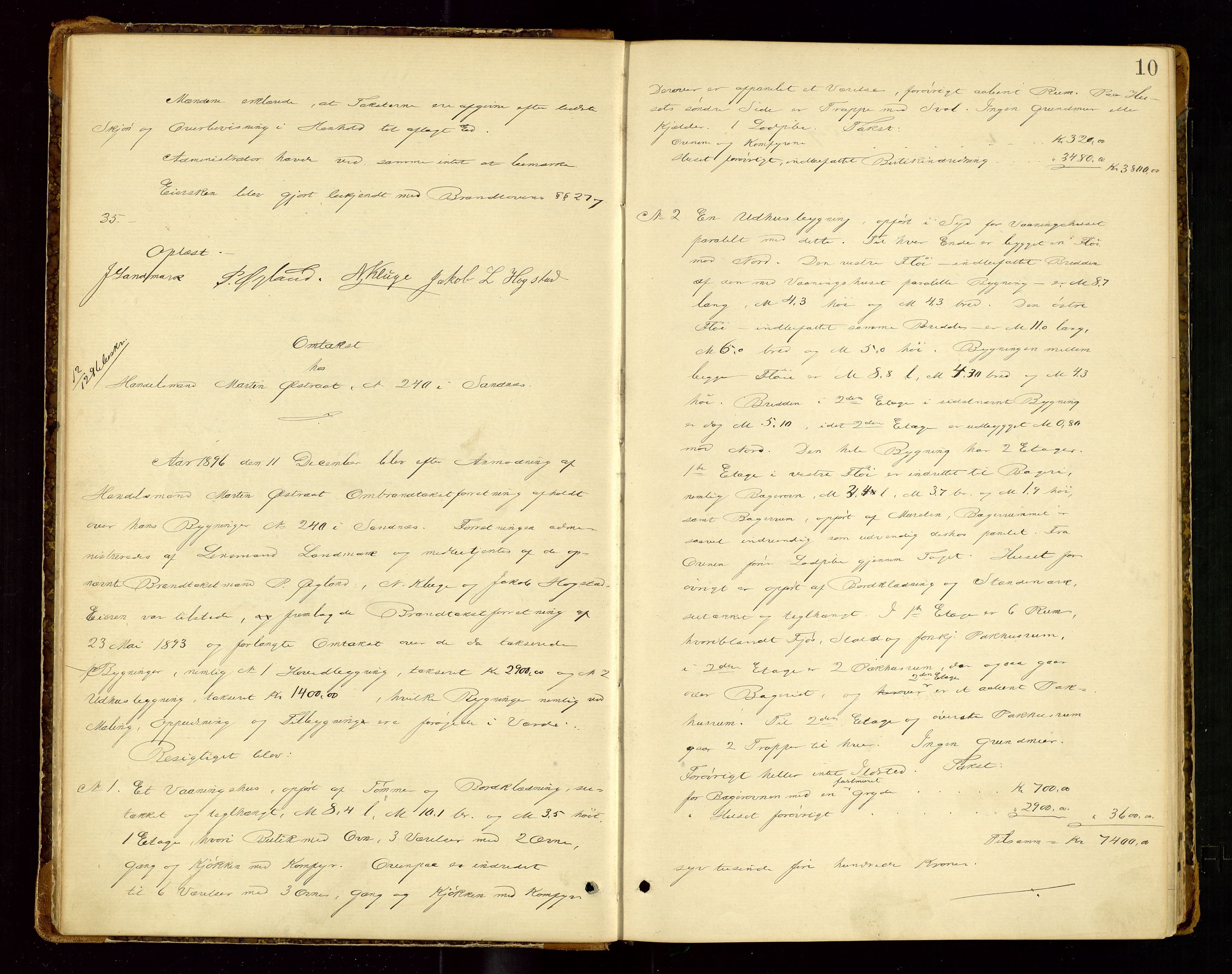 Høyland/Sandnes lensmannskontor, AV/SAST-A-100166/Goc/L0002: "Brandtakstprotokol", 1896-1899, s. 9b-10a
