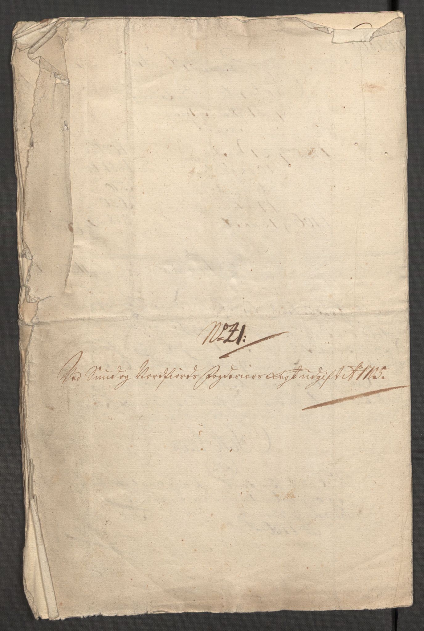 Rentekammeret inntil 1814, Reviderte regnskaper, Fogderegnskap, RA/EA-4092/R53/L3429: Fogderegnskap Sunn- og Nordfjord, 1705, s. 288