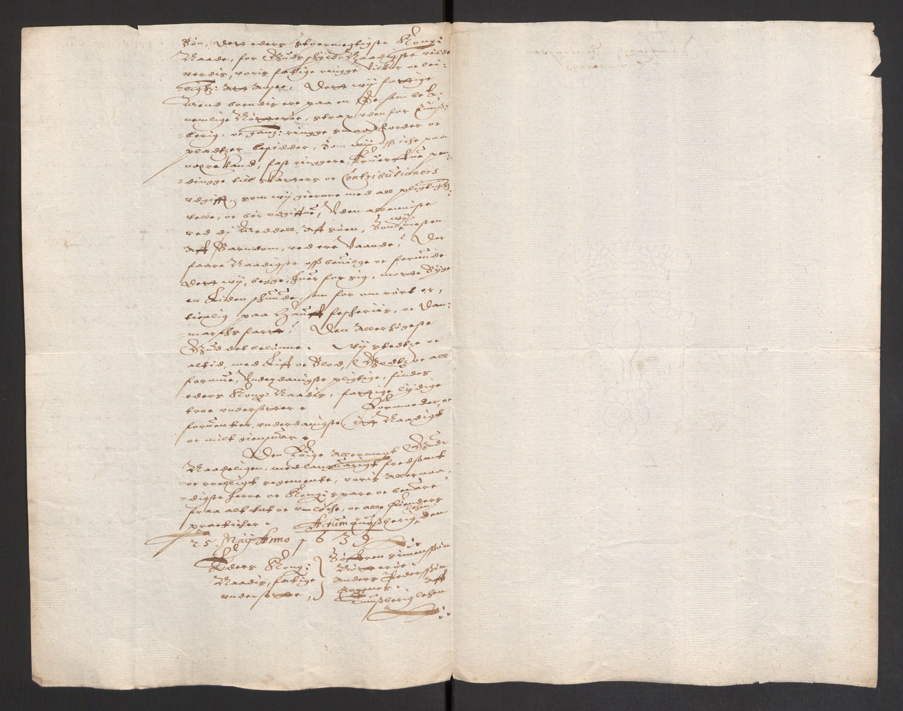 Danske Kanselli 1572-1799, AV/RA-EA-3023/F/Fc/Fcc/Fcca/L0009: Norske innlegg 1572-1799, 1638-1640, s. 269