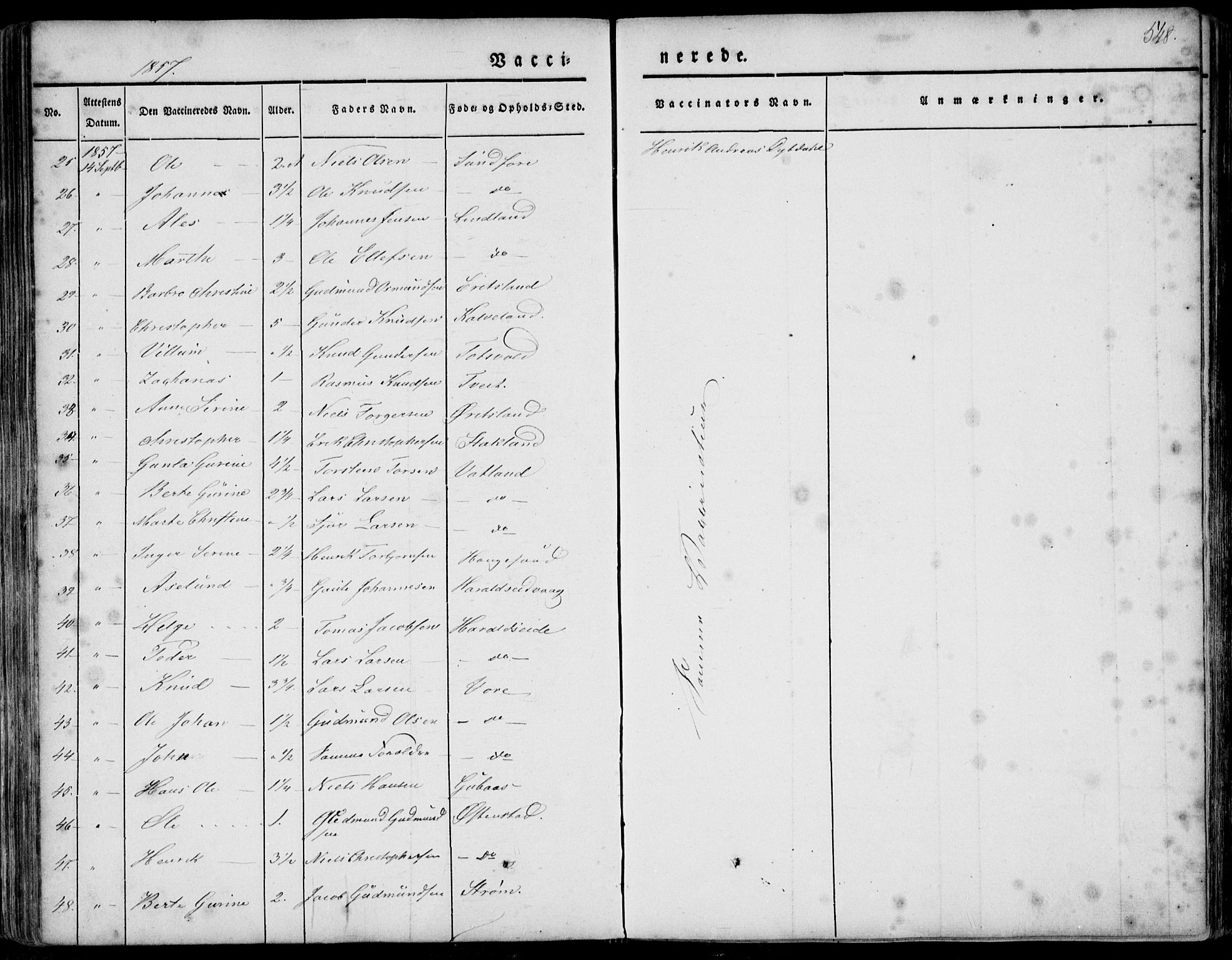 Skjold sokneprestkontor, SAST/A-101847/H/Ha/Haa/L0006: Ministerialbok nr. A 6.2, 1835-1858, s. 548