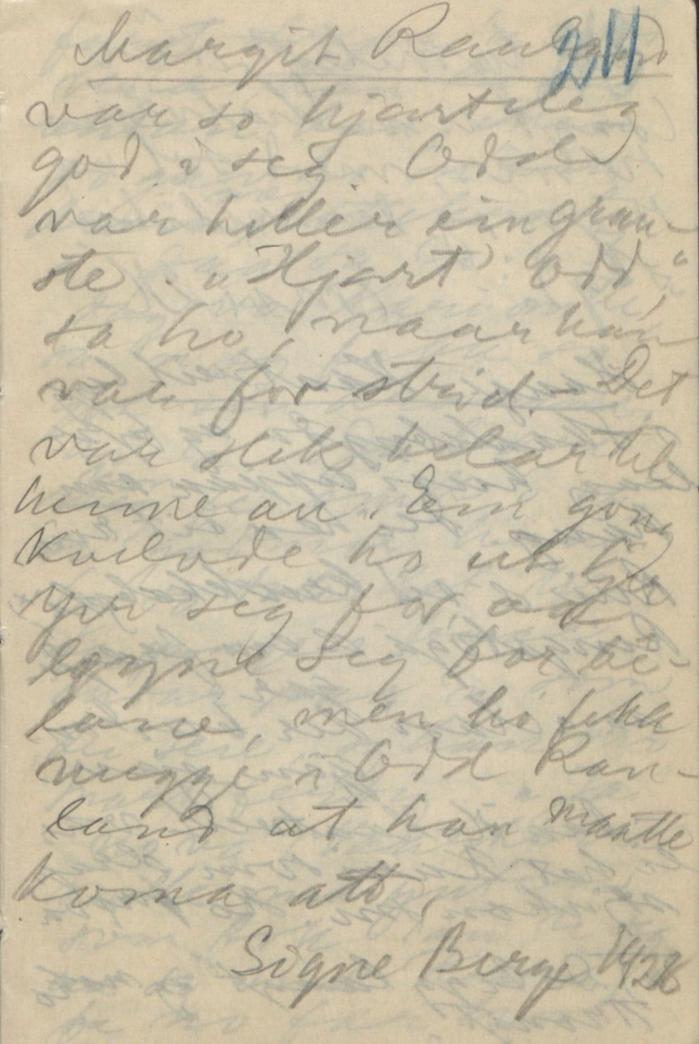 Rikard Berge, TEMU/TGM-A-1003/F/L0017/0011: 551-599 / 561 Ymse oppskriftar + brev til Berge, 1910-1950, s. 211