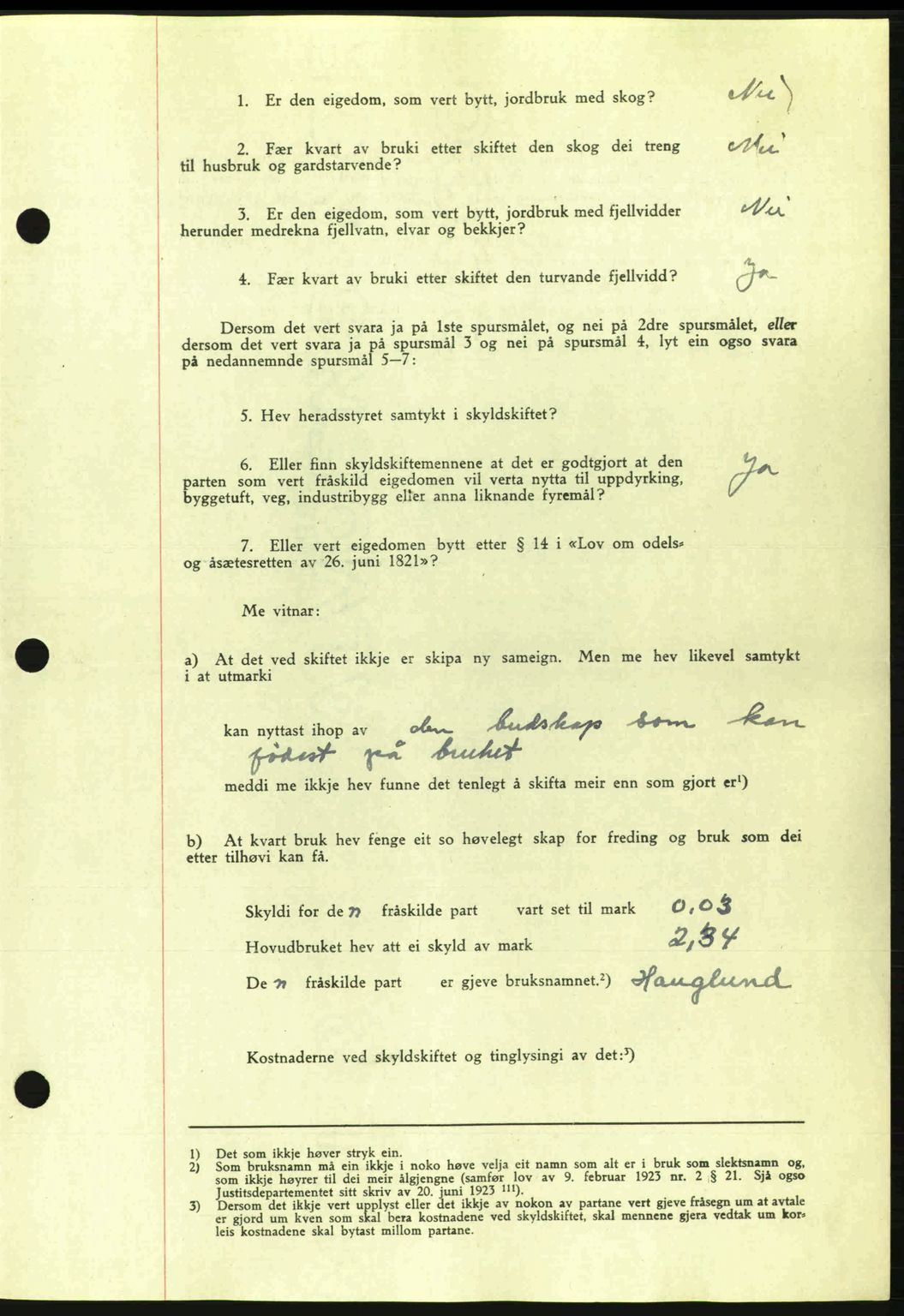 Romsdal sorenskriveri, AV/SAT-A-4149/1/2/2C: Pantebok nr. A15, 1943-1944, Dagboknr: 2191/1943