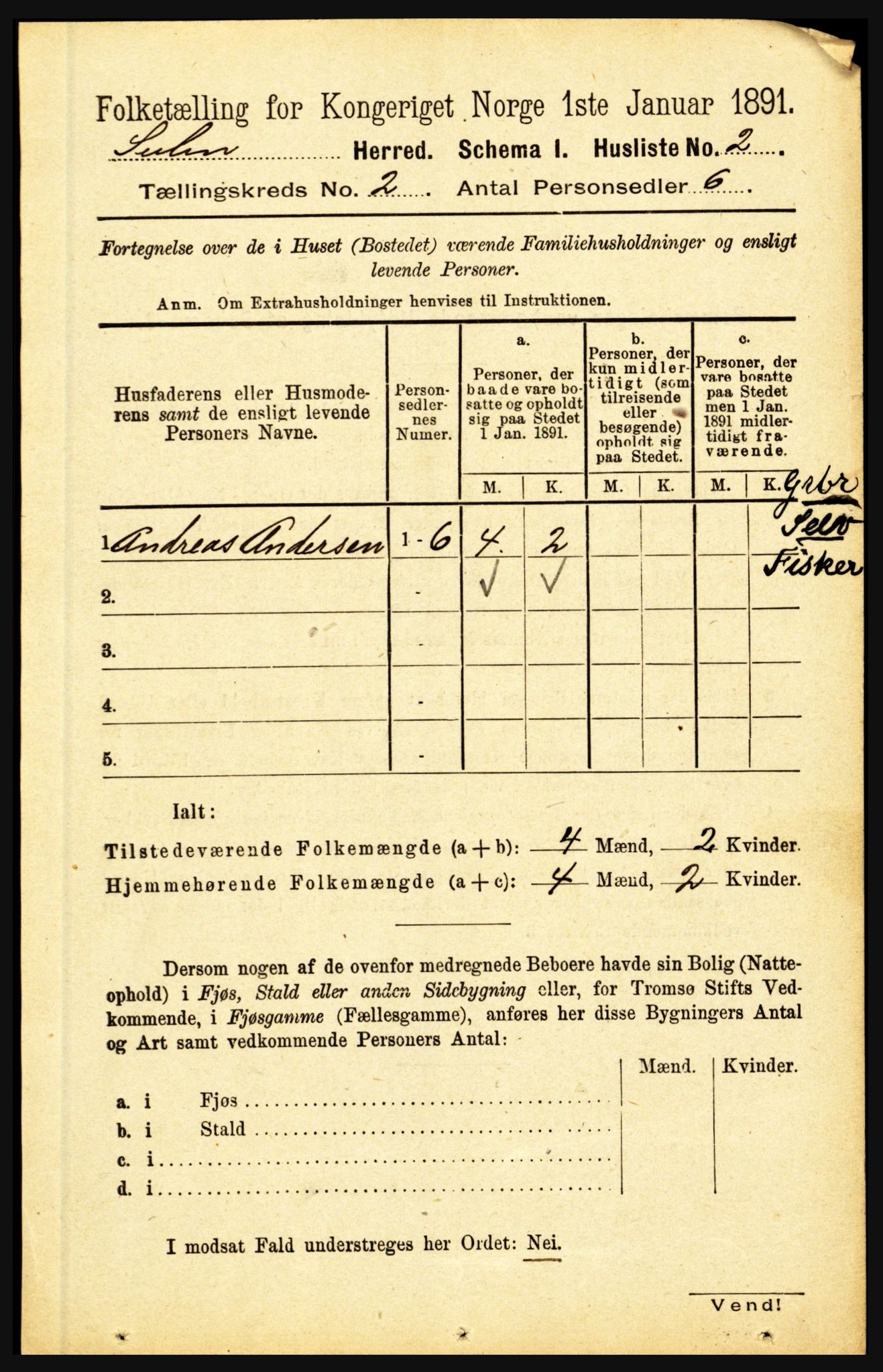 RA, Folketelling 1891 for 1412 Solund herred, 1891, s. 520