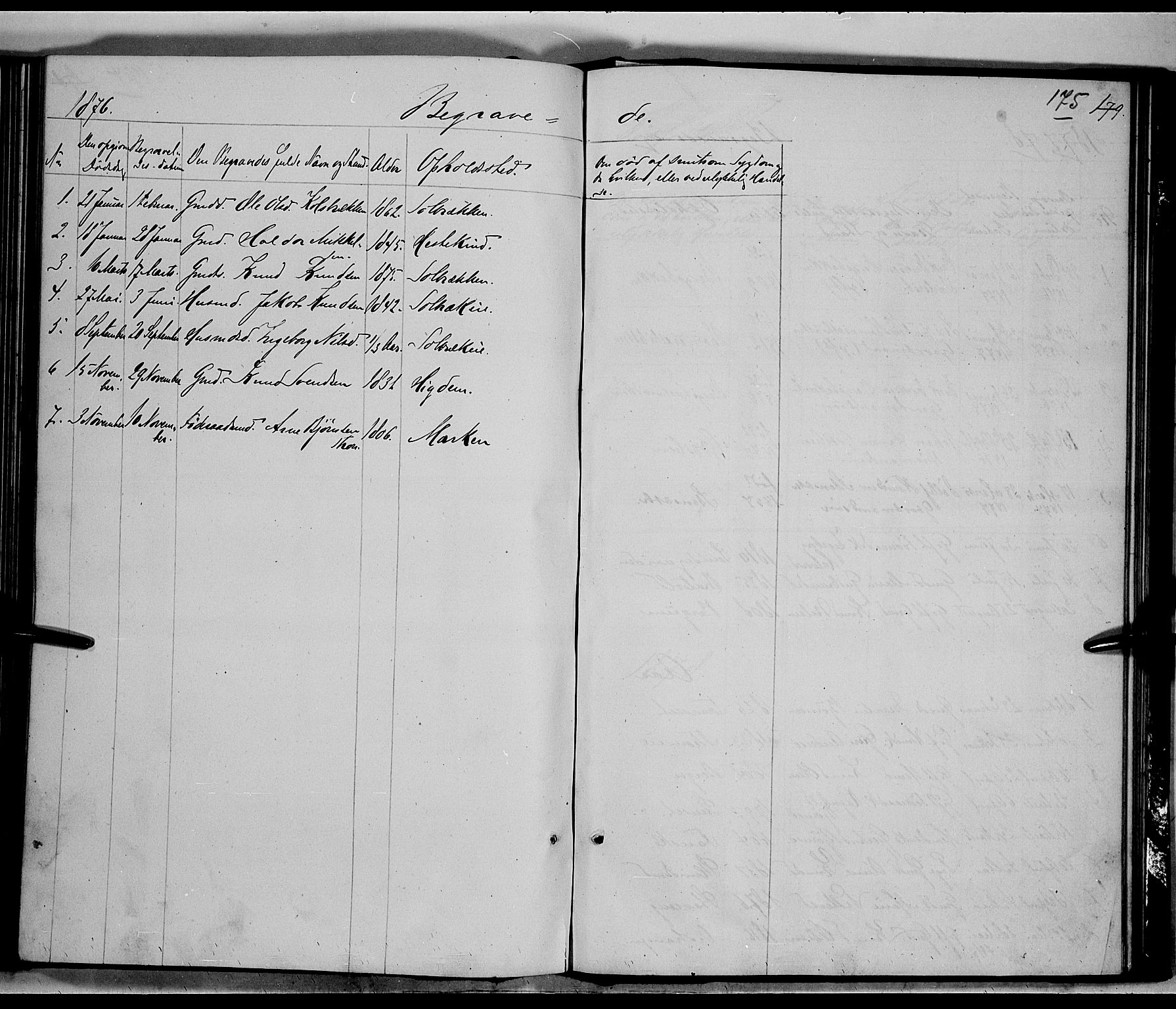 Nord-Aurdal prestekontor, AV/SAH-PREST-132/H/Ha/Hab/L0005: Klokkerbok nr. 5, 1876-1895, s. 175