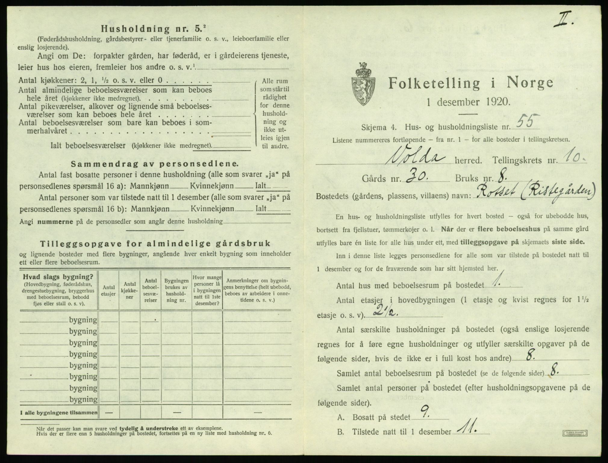 SAT, Folketelling 1920 for 1519 Volda herred, 1920, s. 974