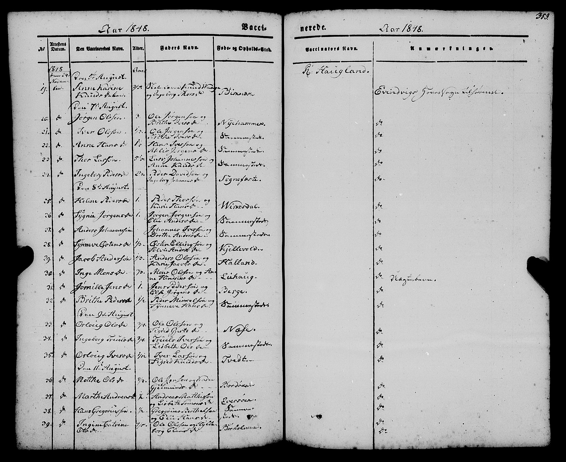 Gulen sokneprestembete, AV/SAB-A-80201/H/Haa/Haaa/L0021: Ministerialbok nr. A 21, 1848-1858, s. 353