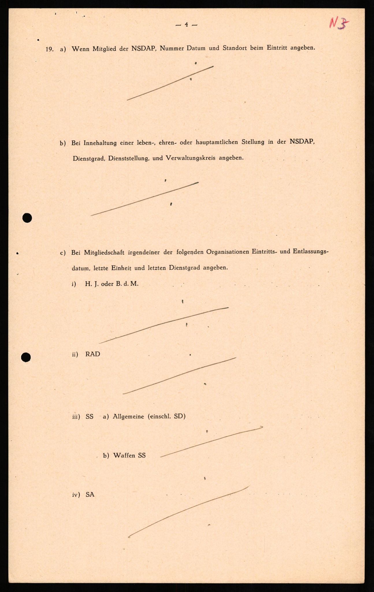 Forsvaret, Forsvarets overkommando II, RA/RAFA-3915/D/Db/L0024: CI Questionaires. Tyske okkupasjonsstyrker i Norge. Tyskere., 1945-1946, s. 98