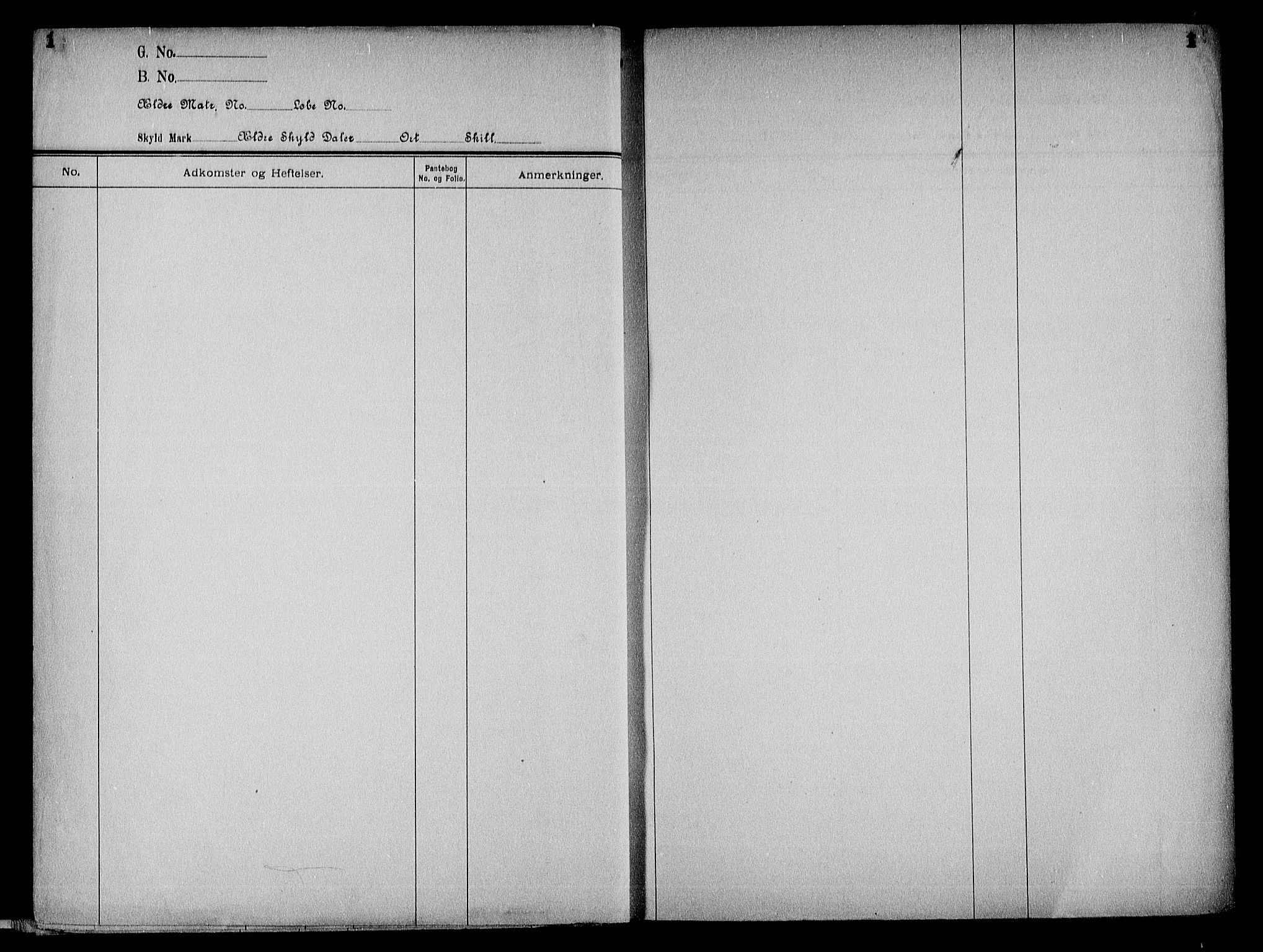 Nedenes sorenskriveri, SAK/1221-0006/G/Ga/Gaa/L0016: Panteregister nr. 16, 1915-1955, s. 1