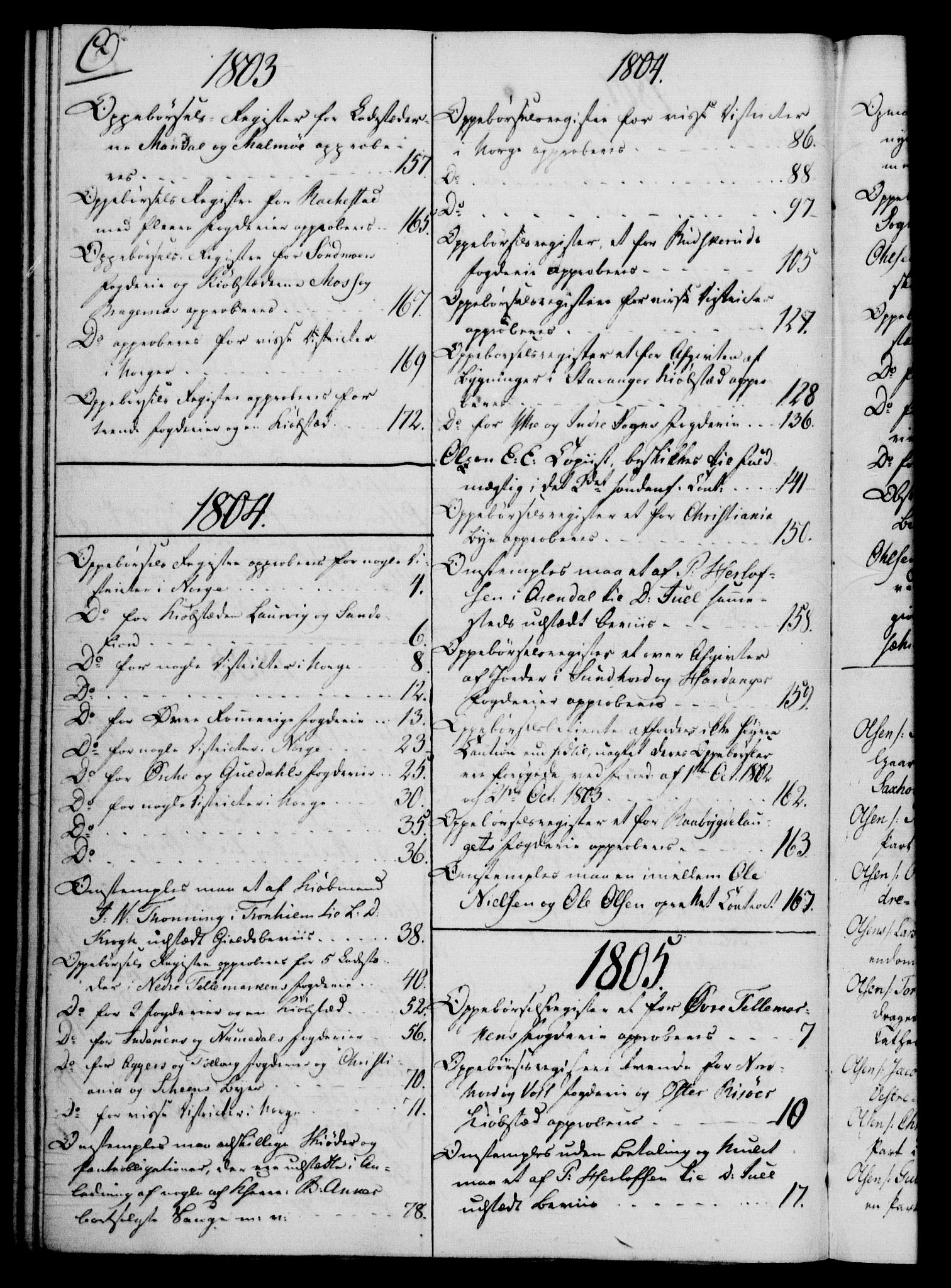 Rentekammeret, Kammerkanselliet, RA/EA-3111/G/Gf/Gfb/L0016: Register til norske relasjons- og resolusjonsprotokoller (merket RK 52.111), 1801-1814, s. 122