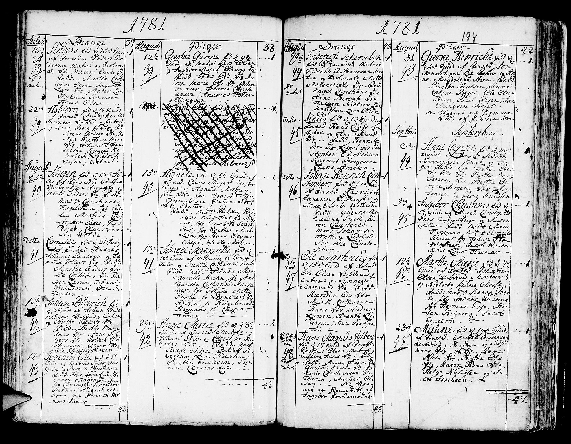 Korskirken sokneprestembete, AV/SAB-A-76101/H/Haa/L0005: Ministerialbok nr. A 5, 1751-1789, s. 194