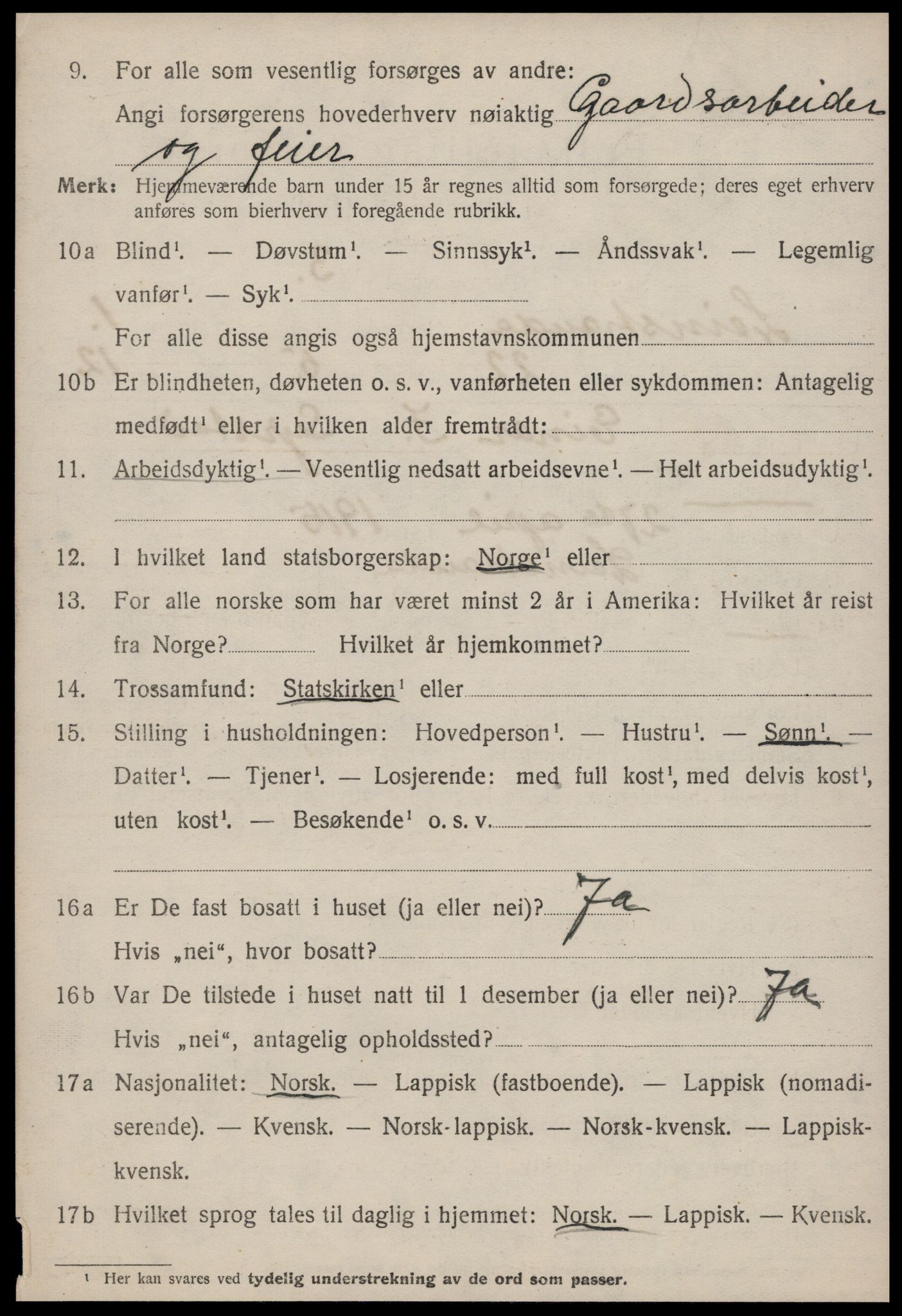 SAT, Folketelling 1920 for 1654 Leinstrand herred, 1920, s. 850