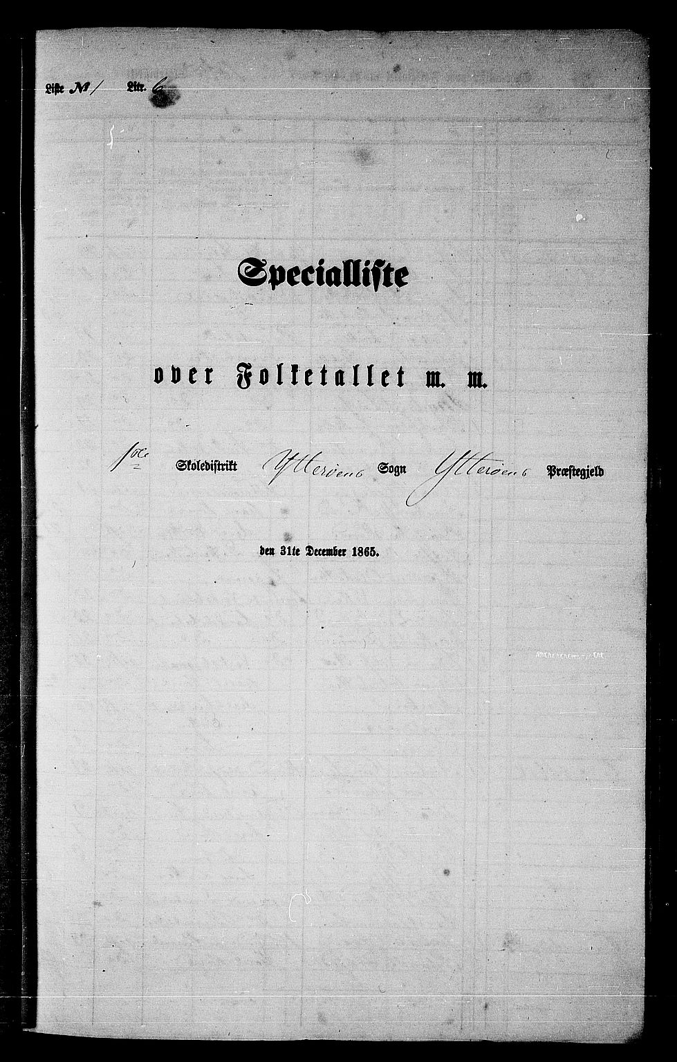 RA, Folketelling 1865 for 1722P Ytterøy prestegjeld, 1865, s. 23