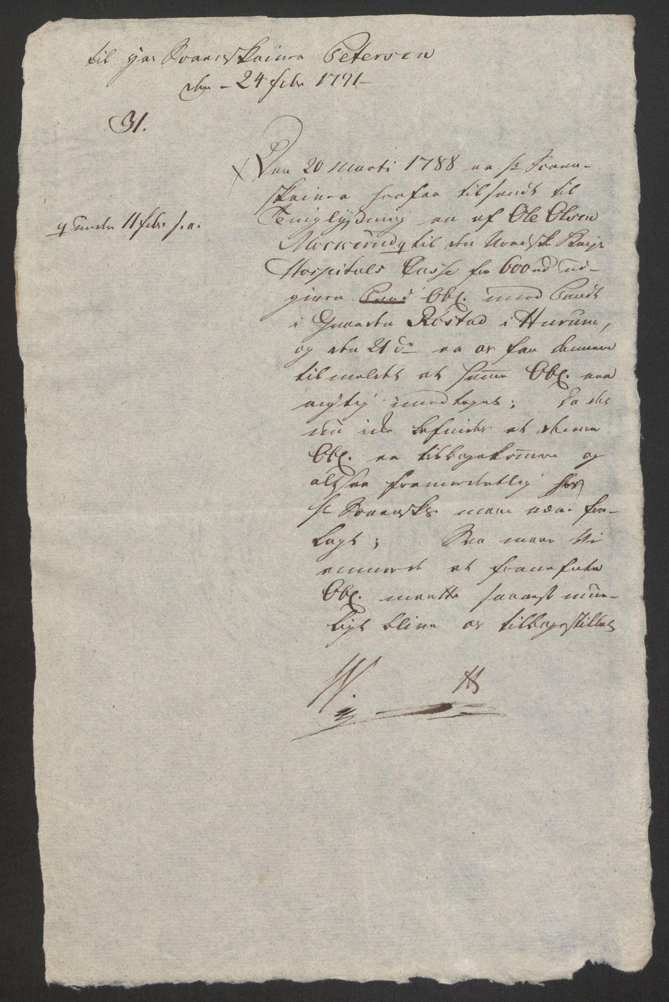 Forsvaret, Den norske kvesthuskasse/krigshospitalkasse, AV/RA-RAFA-1887/F/Fa/L0008: Konsepter, 1790-1793, s. 403
