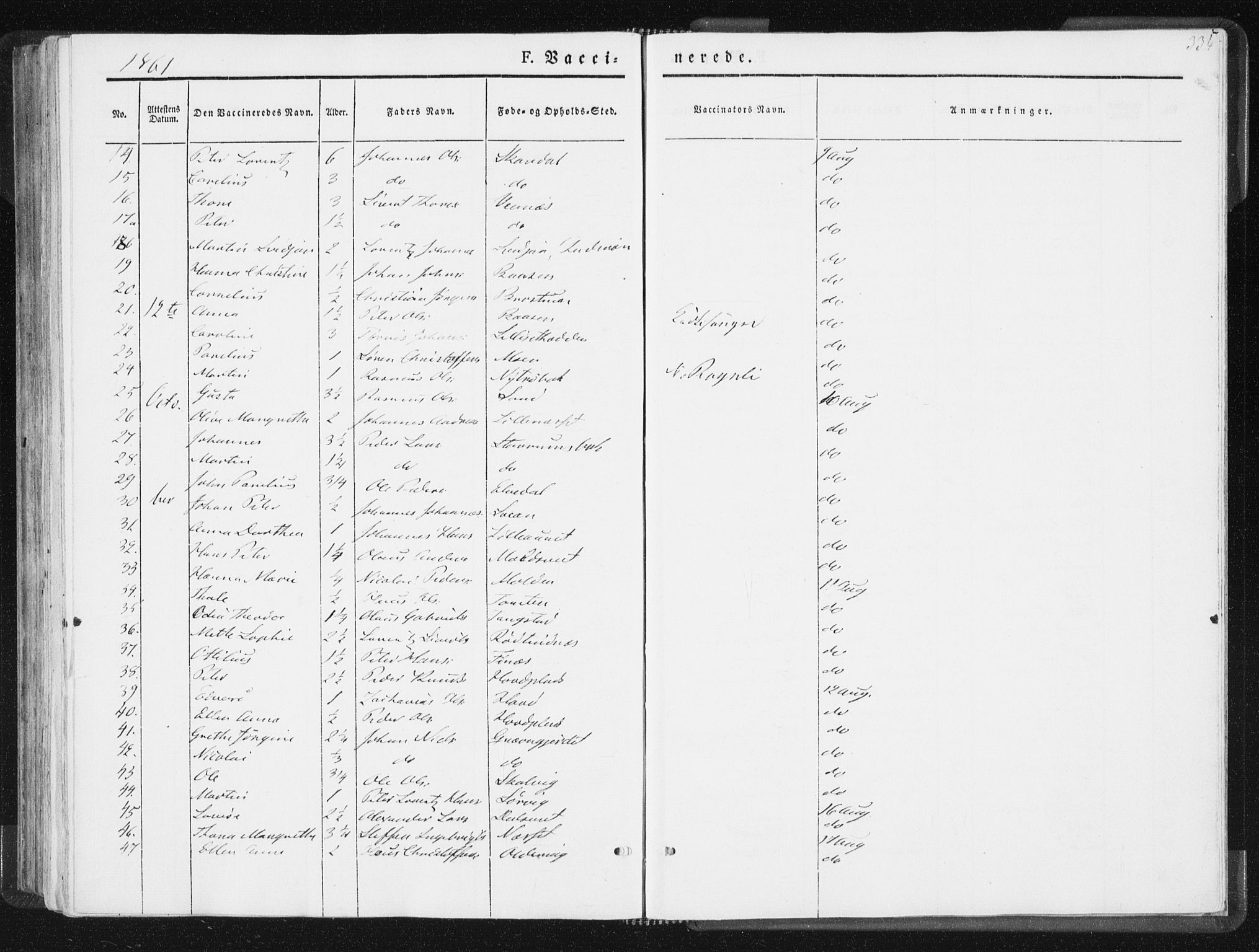Ministerialprotokoller, klokkerbøker og fødselsregistre - Nord-Trøndelag, SAT/A-1458/744/L0418: Ministerialbok nr. 744A02, 1843-1866, s. 334