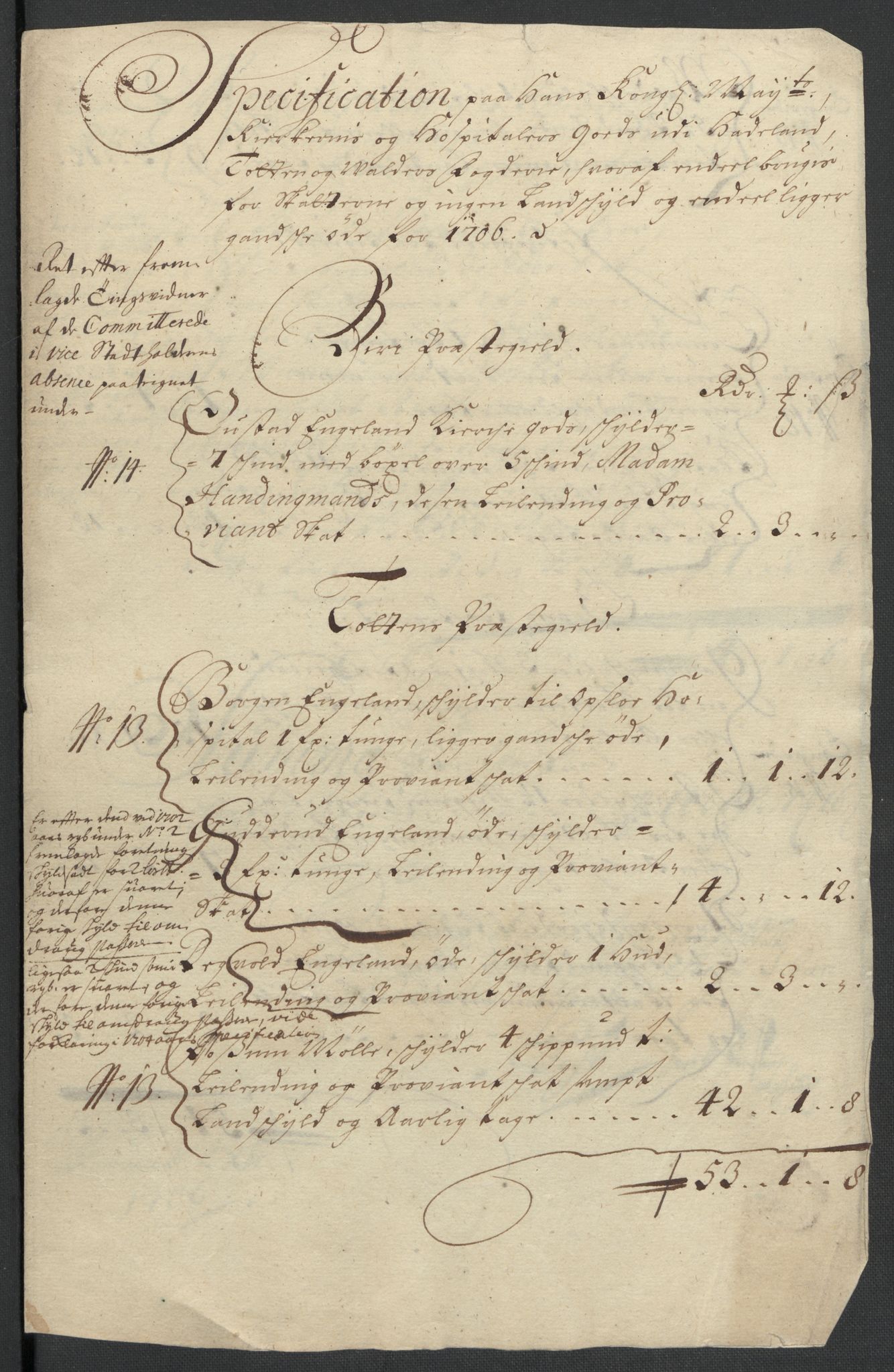 Rentekammeret inntil 1814, Reviderte regnskaper, Fogderegnskap, RA/EA-4092/R18/L1304: Fogderegnskap Hadeland, Toten og Valdres, 1706, s. 350