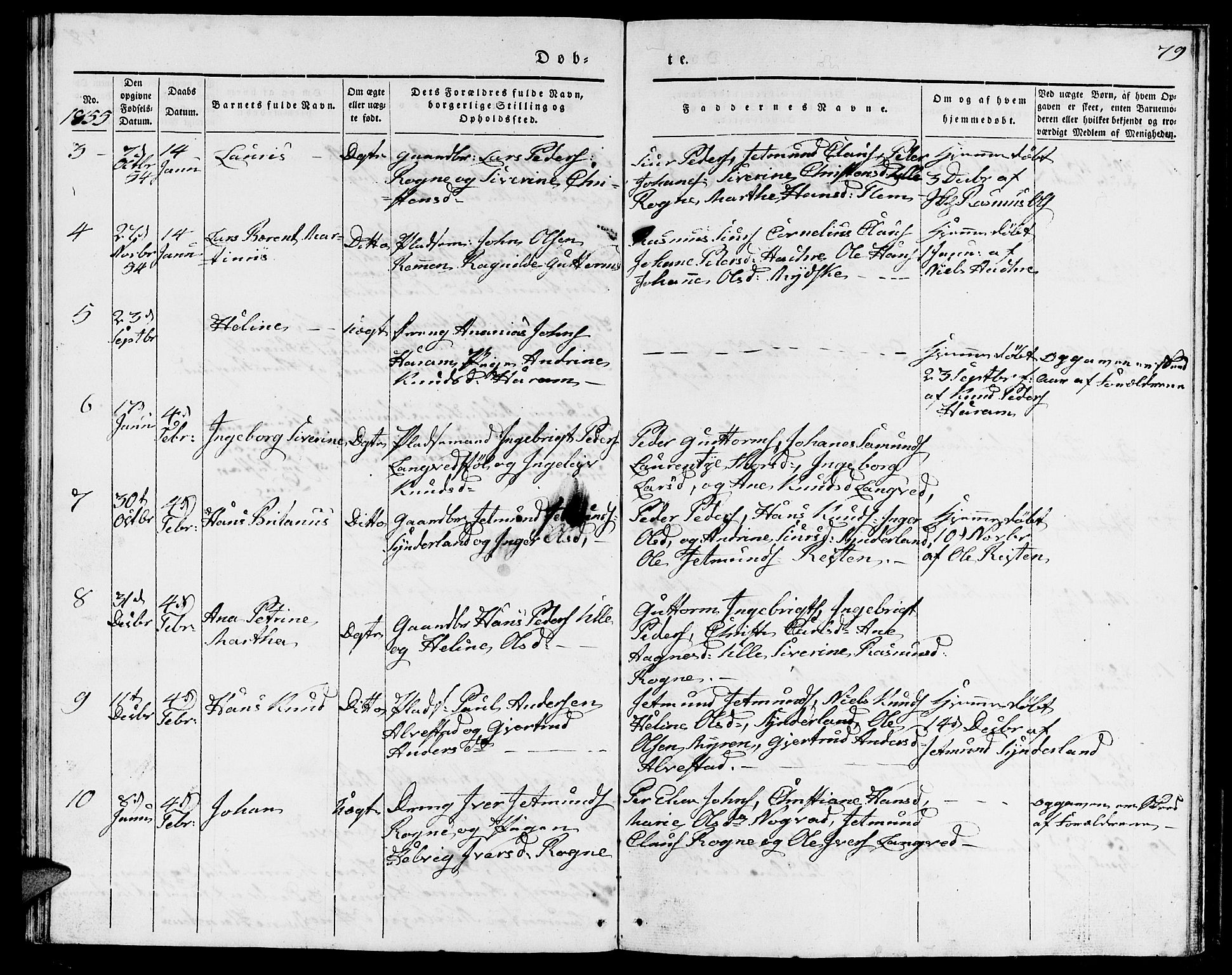 Ministerialprotokoller, klokkerbøker og fødselsregistre - Møre og Romsdal, AV/SAT-A-1454/536/L0507: Klokkerbok nr. 536C02, 1839-1859, s. 79