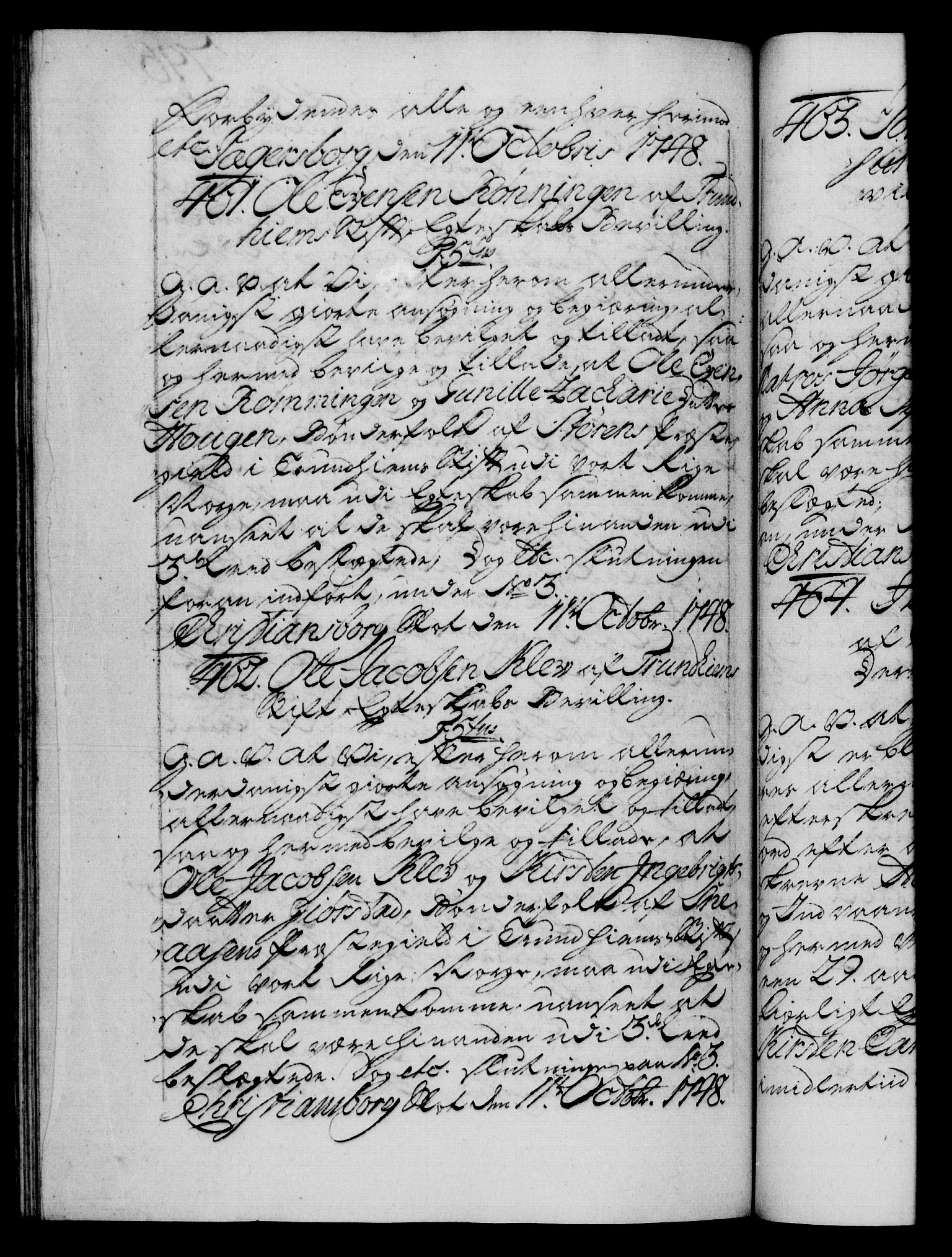 Danske Kanselli 1572-1799, RA/EA-3023/F/Fc/Fca/Fcaa/L0035: Norske registre, 1746-1748, s. 796b