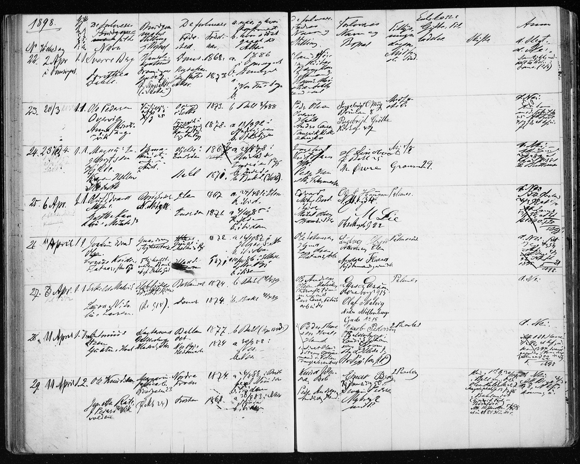 Ministerialprotokoller, klokkerbøker og fødselsregistre - Sør-Trøndelag, AV/SAT-A-1456/604/L0191: Ministerialbok nr. 604A12, 1892-1900