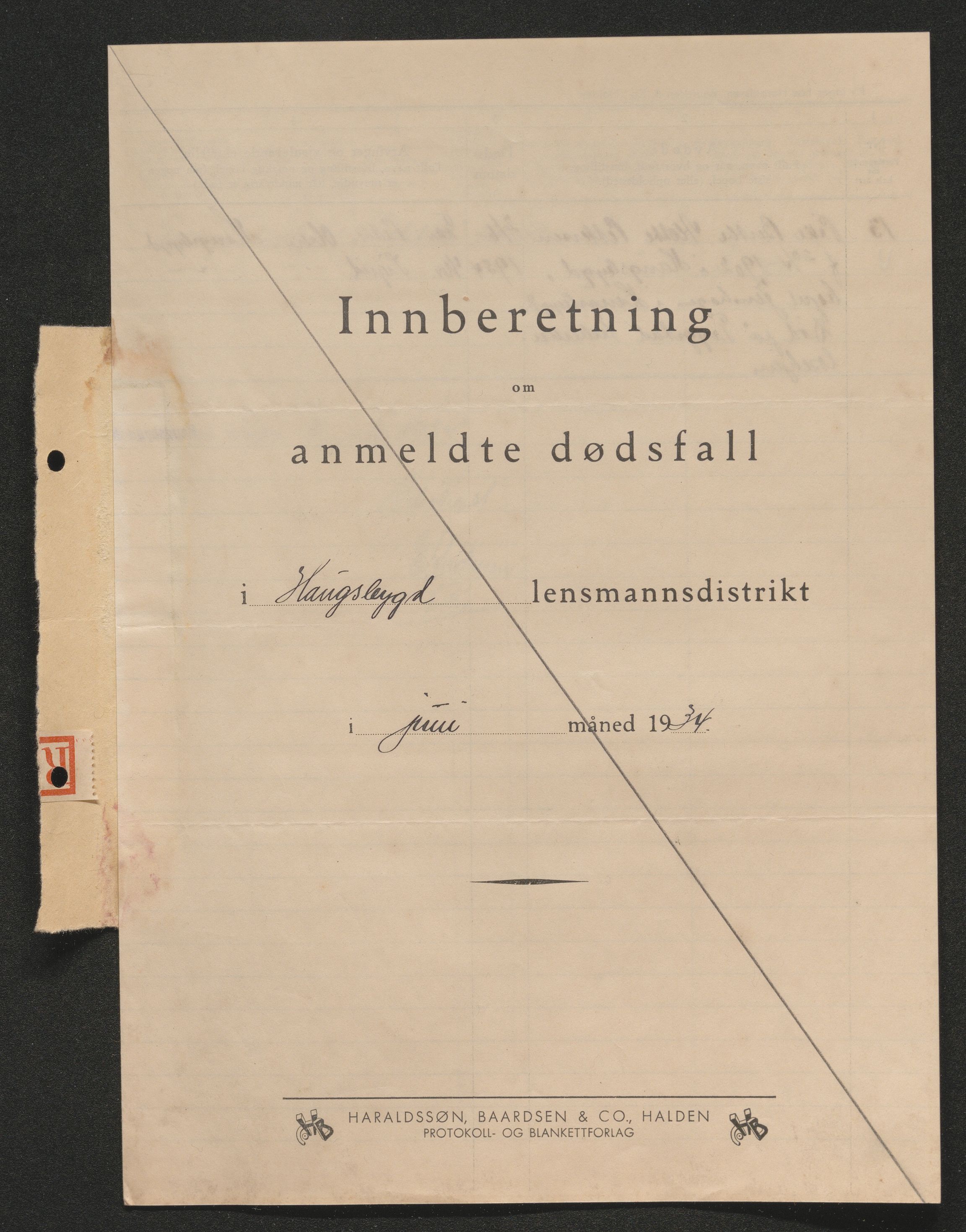 Ringerike sorenskriveri, AV/SAKO-A-105/H/Ha/Hab/L0017: Dødsfallslister Haugsbygd, 1931-1940