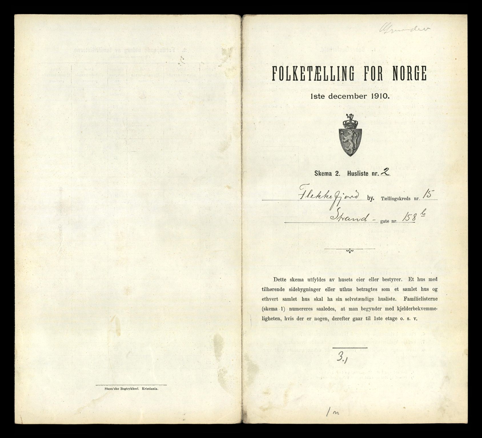 RA, Folketelling 1910 for 1004 Flekkefjord kjøpstad, 1910, s. 1222