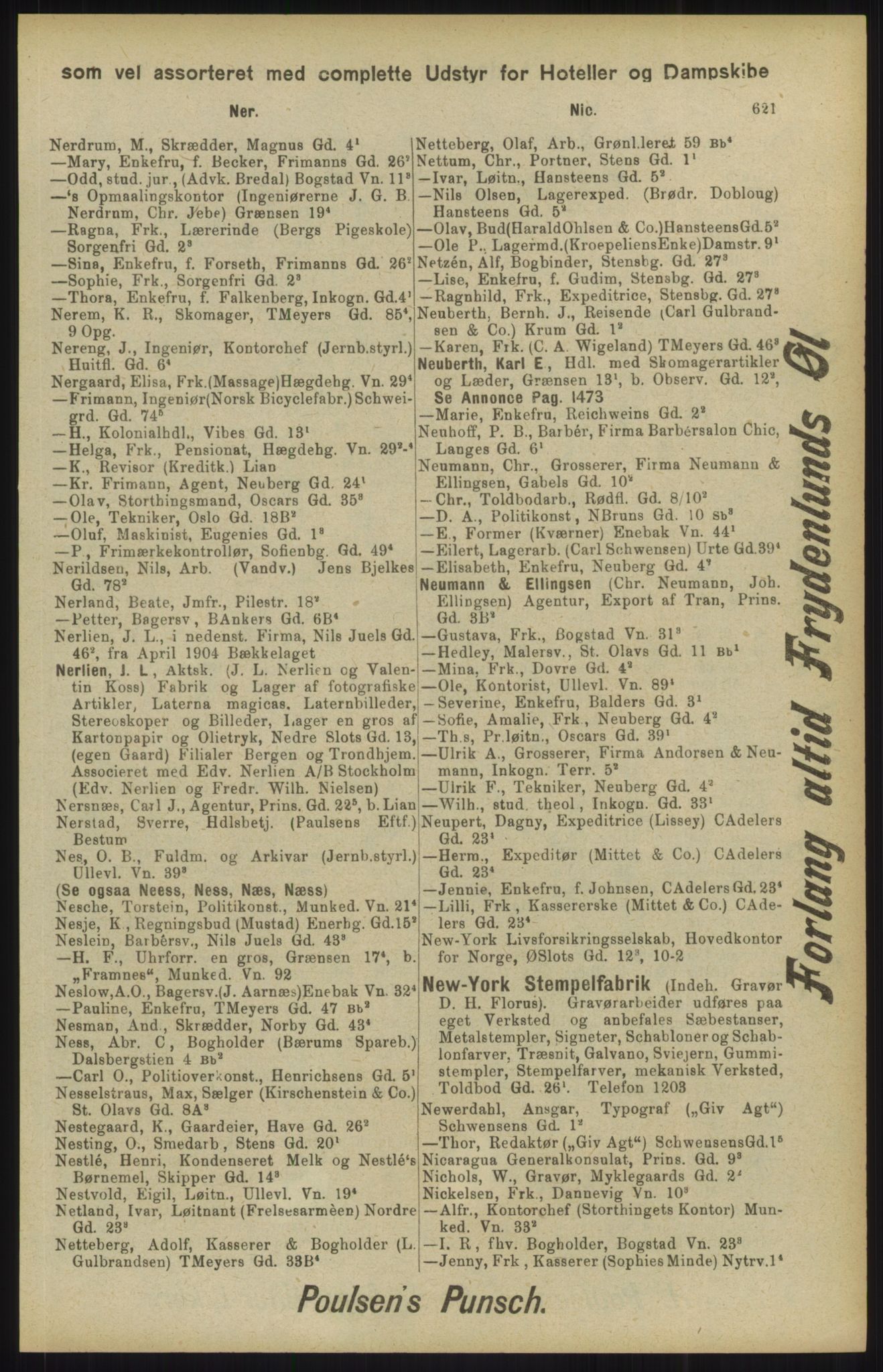 Kristiania/Oslo adressebok, PUBL/-, 1904, s. 621