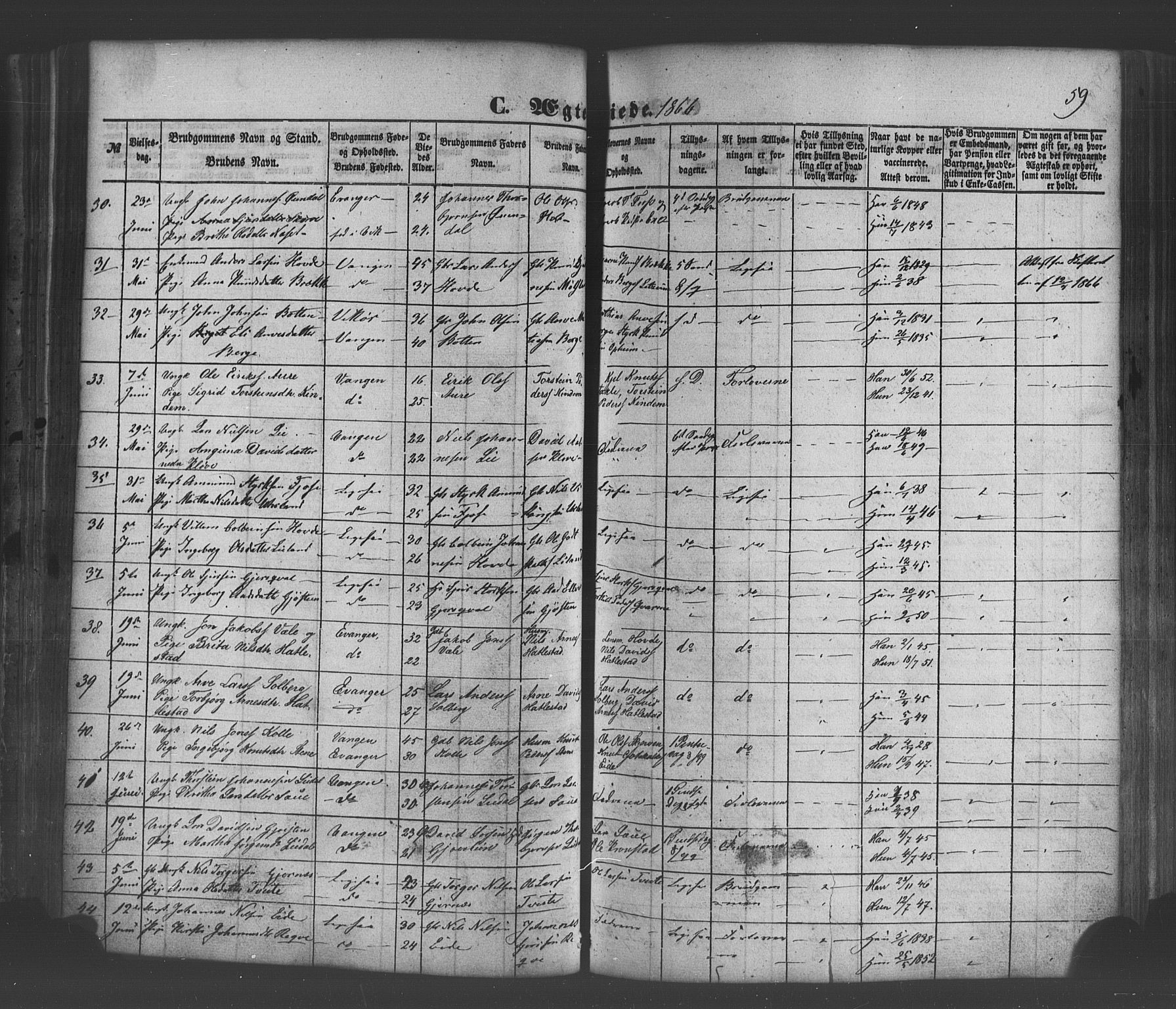 Voss sokneprestembete, AV/SAB-A-79001/H/Haa: Ministerialbok nr. A 19, 1851-1886, s. 59