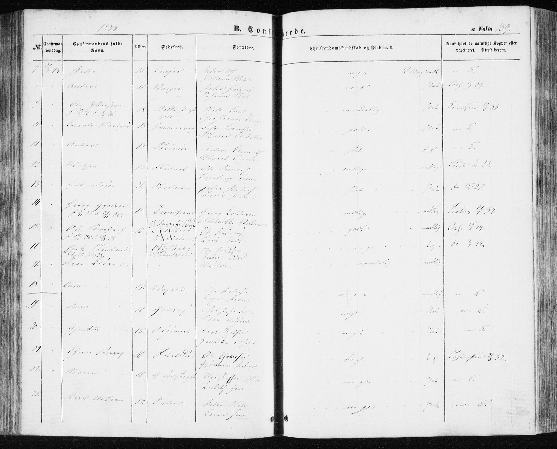 Ministerialprotokoller, klokkerbøker og fødselsregistre - Sør-Trøndelag, SAT/A-1456/634/L0529: Ministerialbok nr. 634A05, 1843-1851, s. 159