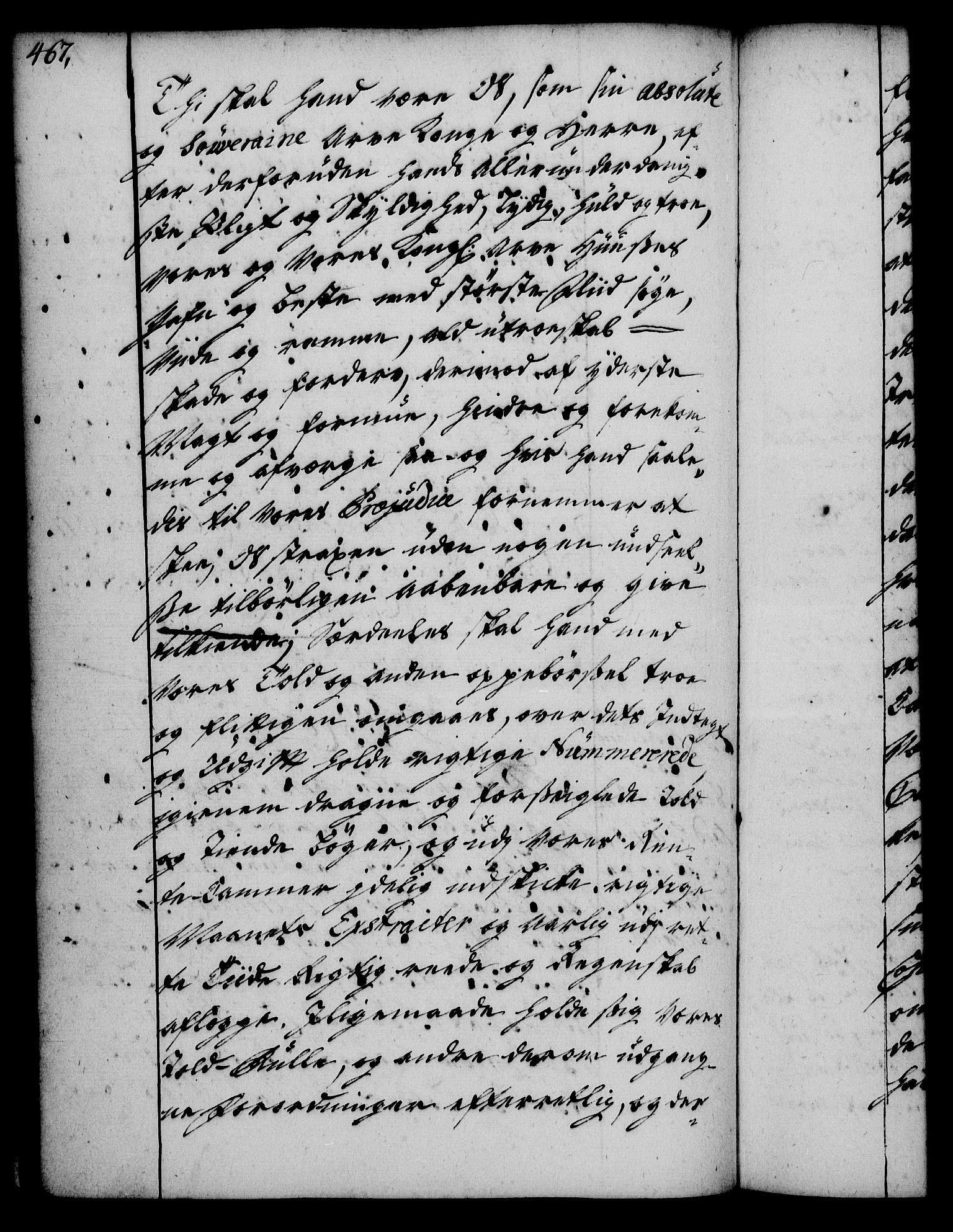 Rentekammeret, Kammerkanselliet, RA/EA-3111/G/Gg/Gge/L0002: Norsk bestallingsprotokoll med register (merket RK 53.26), 1730-1744, s. 467