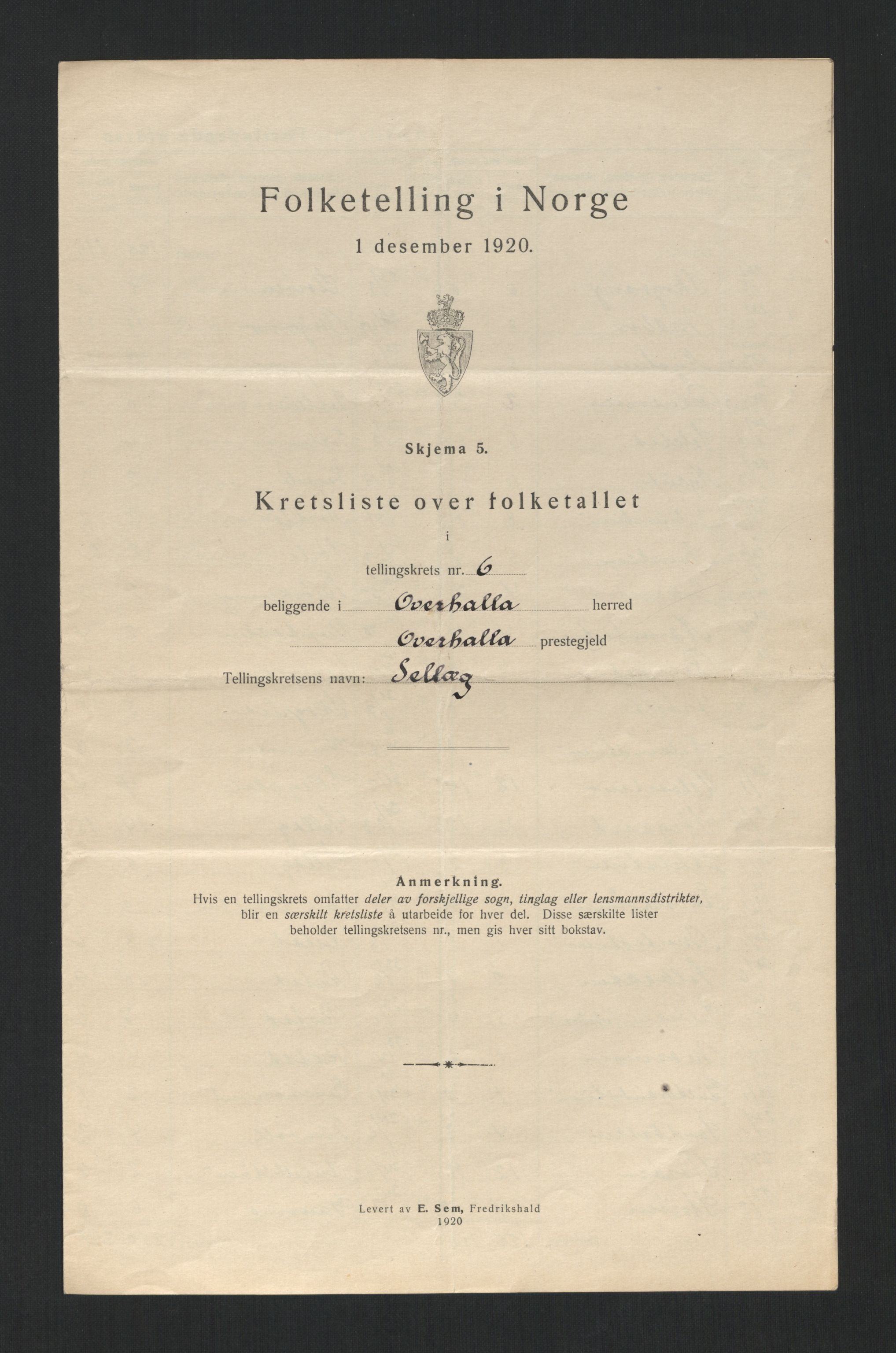 SAT, Folketelling 1920 for 1744 Overhalla herred, 1920, s. 23