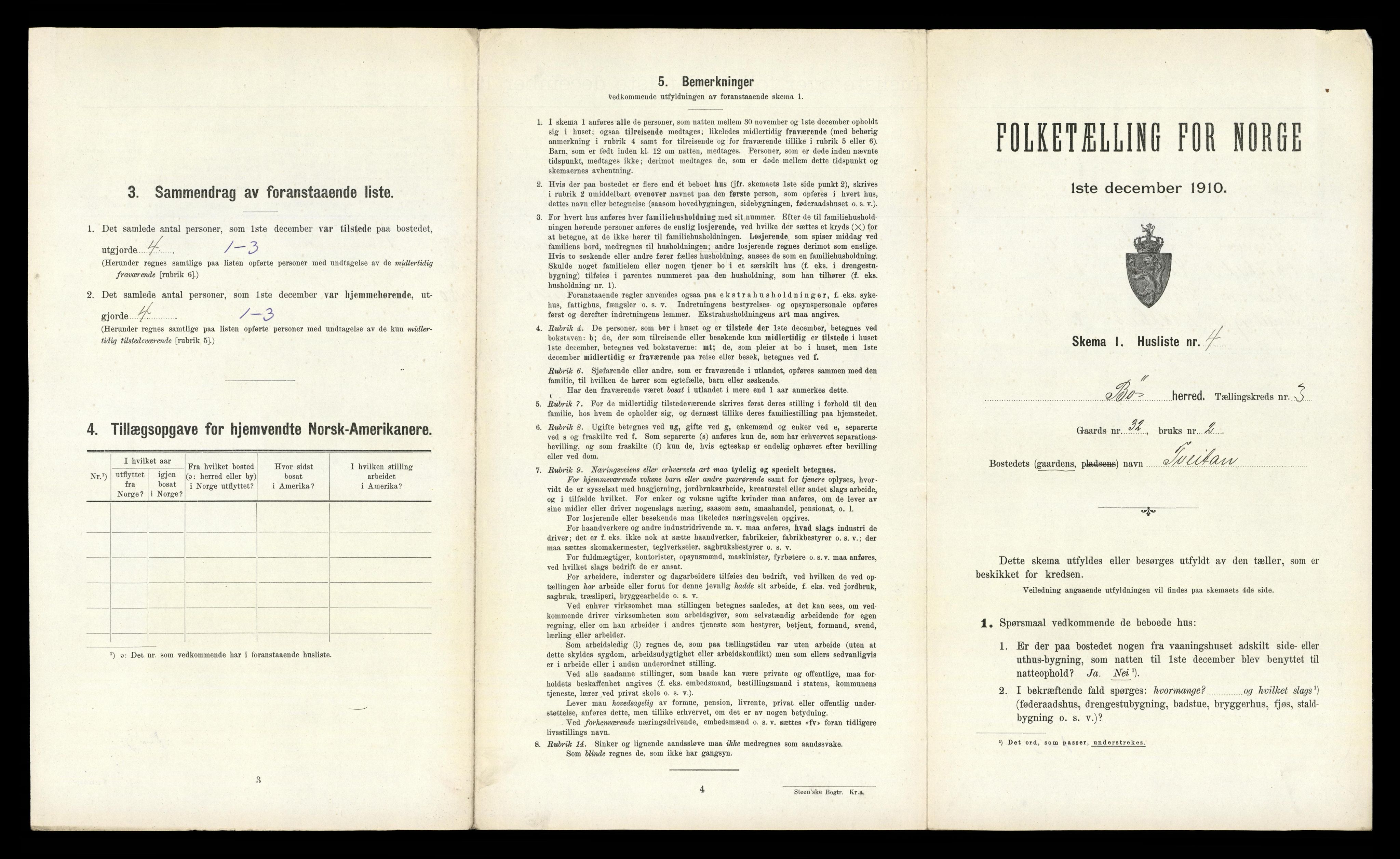 RA, Folketelling 1910 for 0821 Bø herred, 1910, s. 351